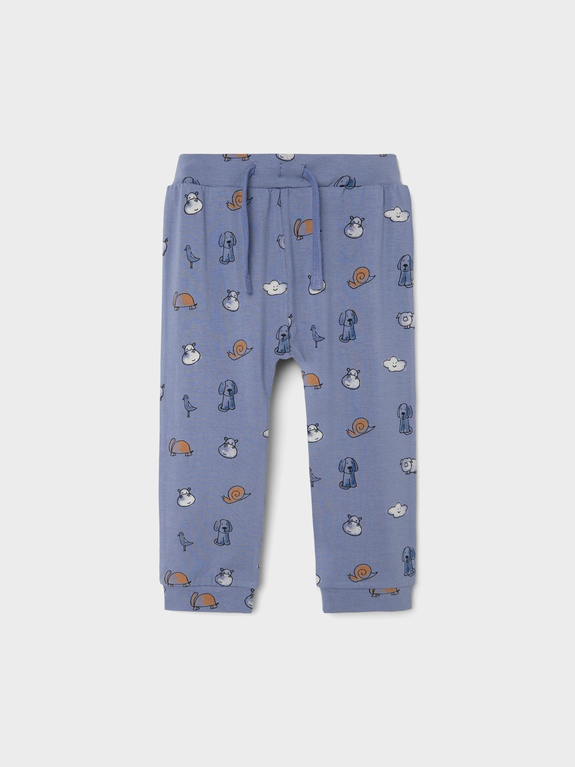Name It Sweatpants Baby Sweatpants mit Tierdruck Wild Wind 68 Elastikbund mit Tunnelzug