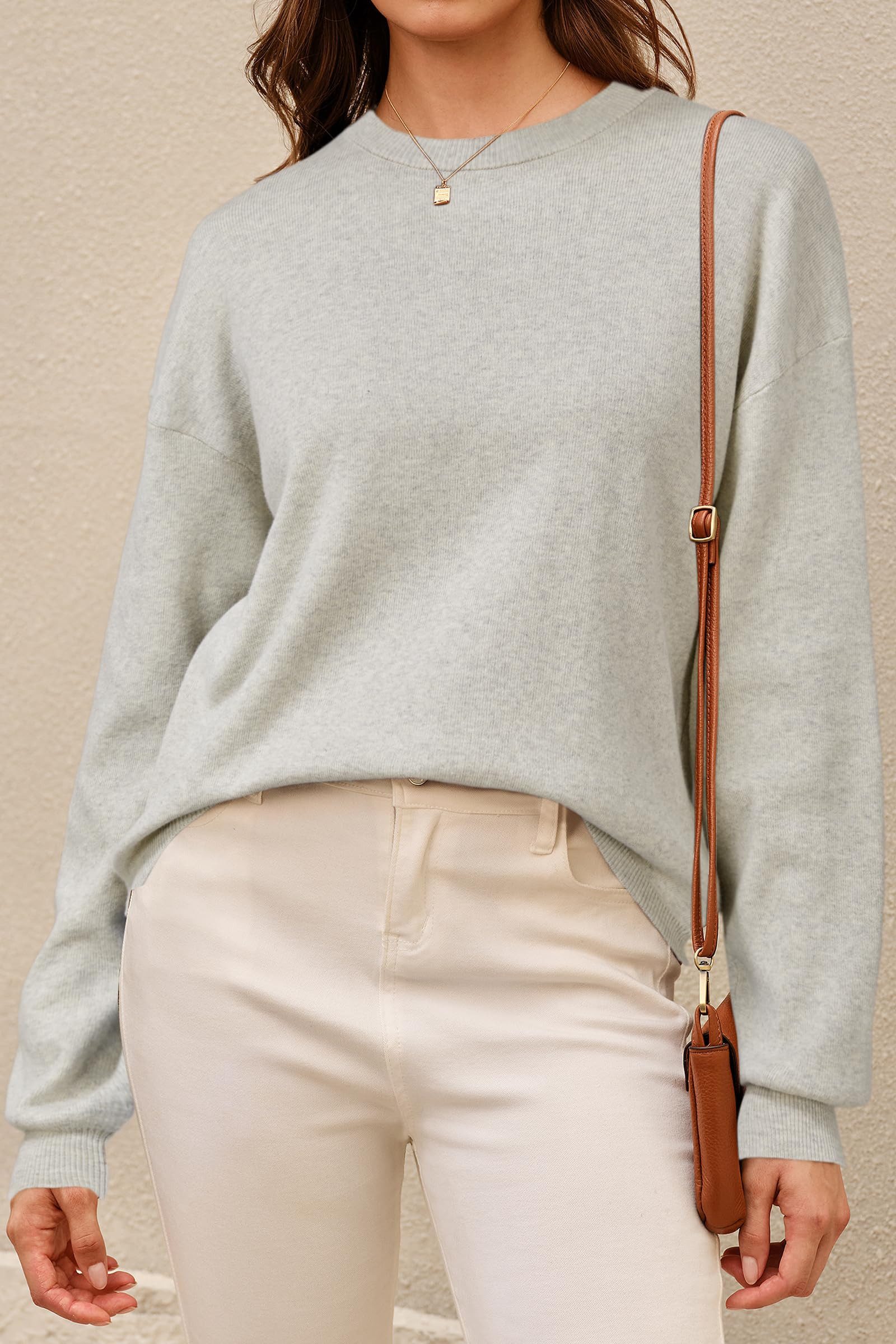 Arach&Cloz Longpullover Arach&Cloz Damen Pullover 100% Baumwolle Rundhalspu günstig online kaufen