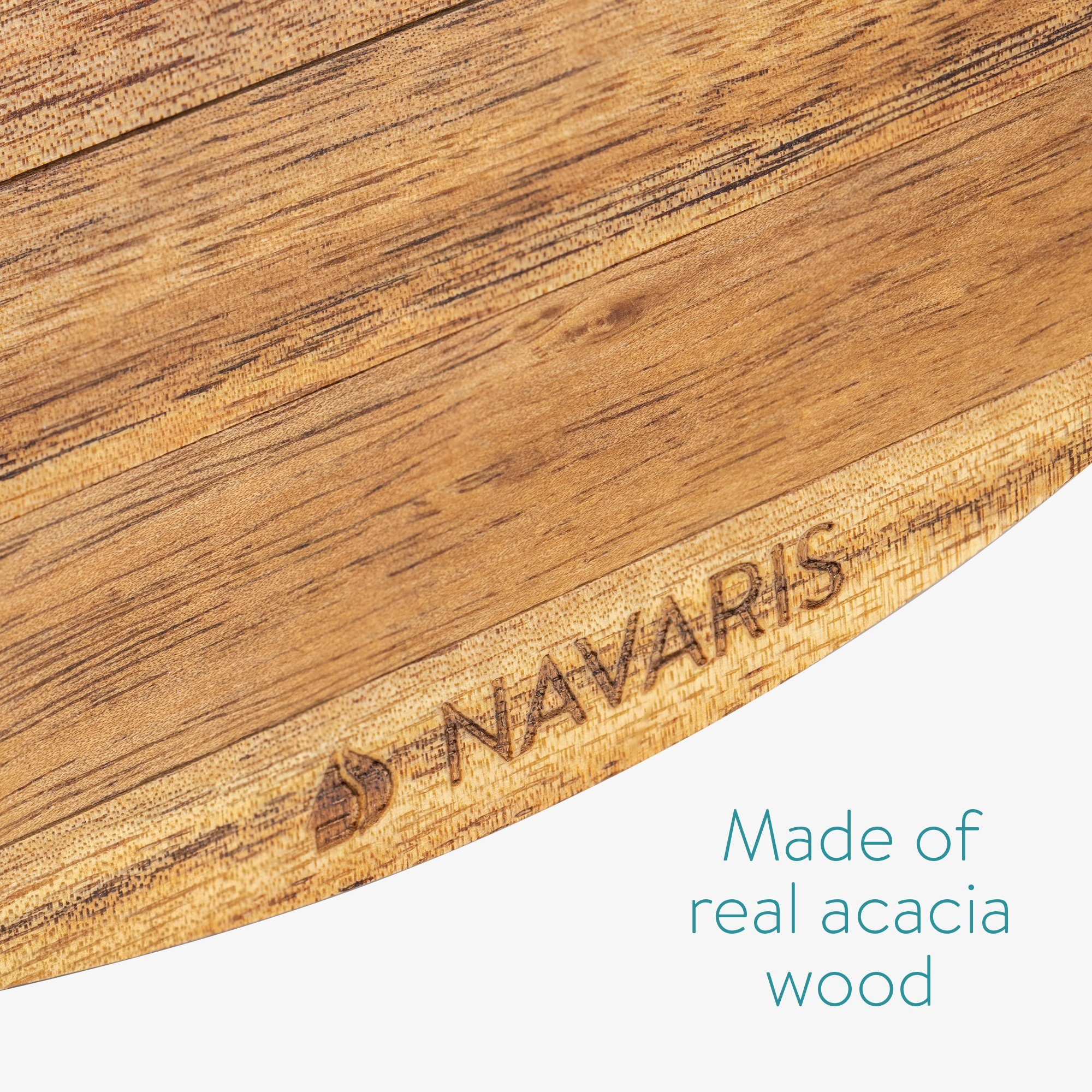 für Ablage Akazienholz Sofaablage Couch Navaris Tablett - aus Holz Holz Armlehne,