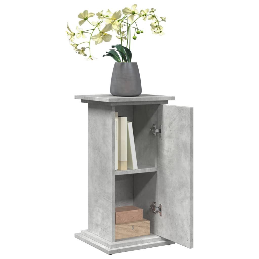 vidaXL Blumenständer Postament mit Stauraum Betongrau 31x30x60 cm Holzwerkstoff (1 St) – Bild 4 von 5