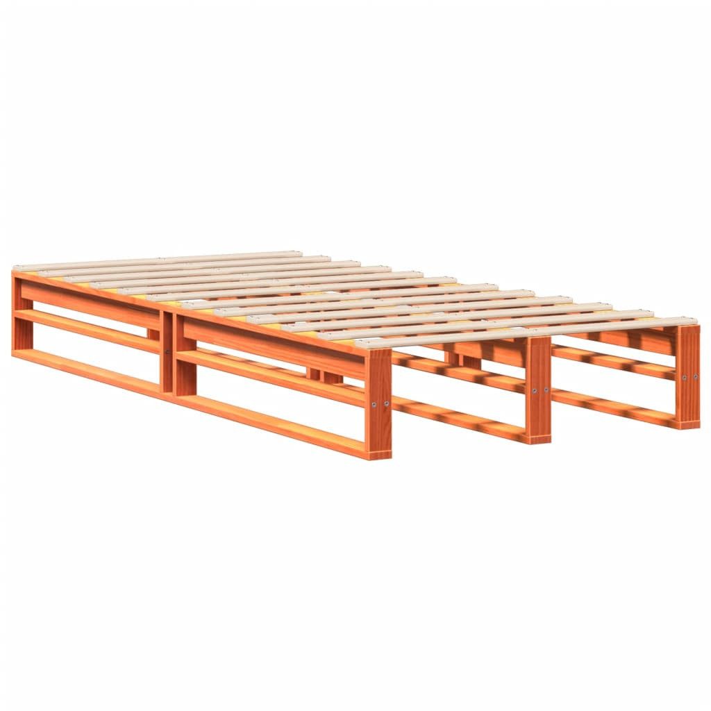 vidaXL Bett Massivholzbett ohne Matratze Wachsbraun günstig online kaufen