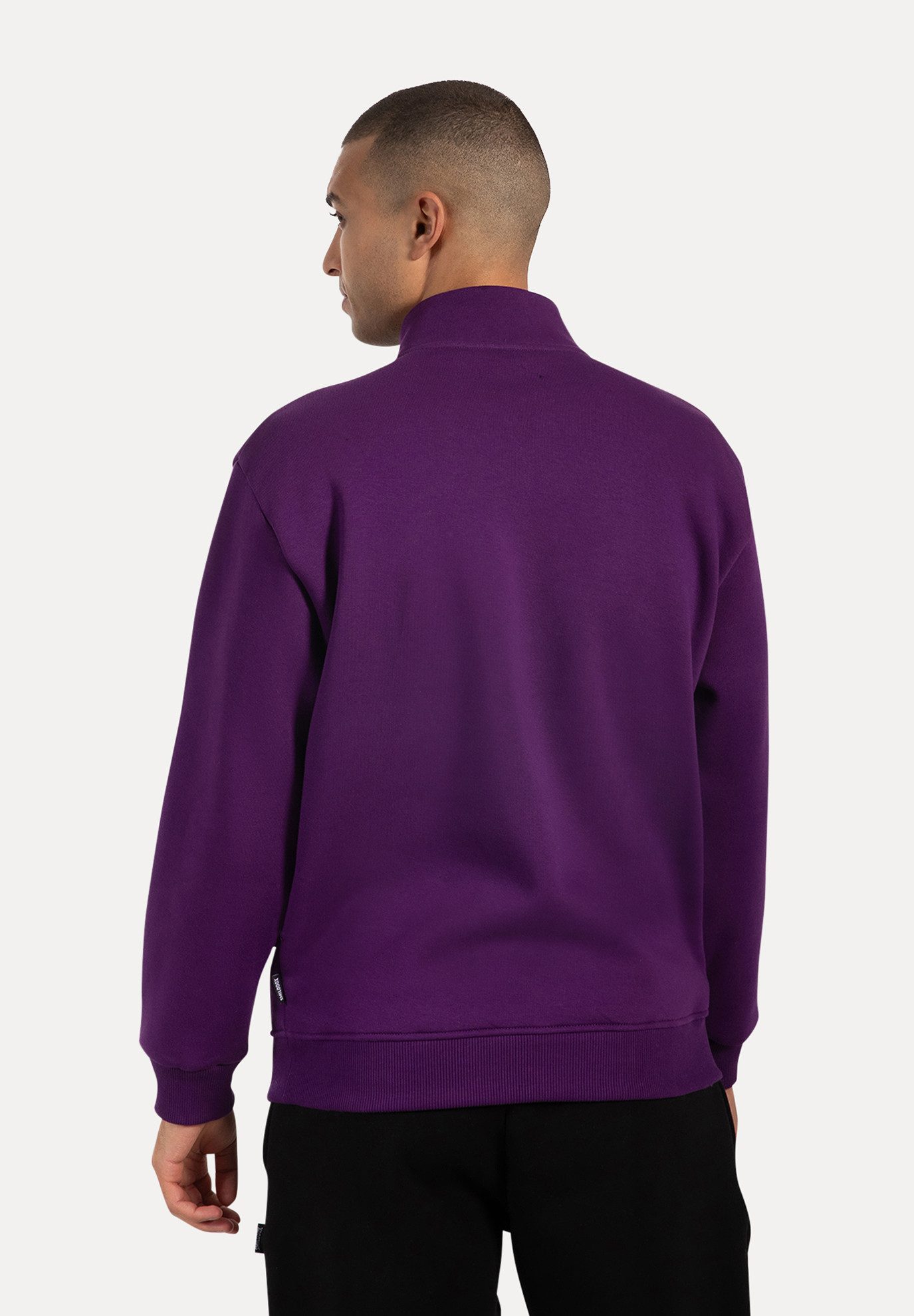 Smilodox Sweatshirt Unisex Jago, Half Zip Sweater, Regular Fit, Metalllabel günstig online kaufen