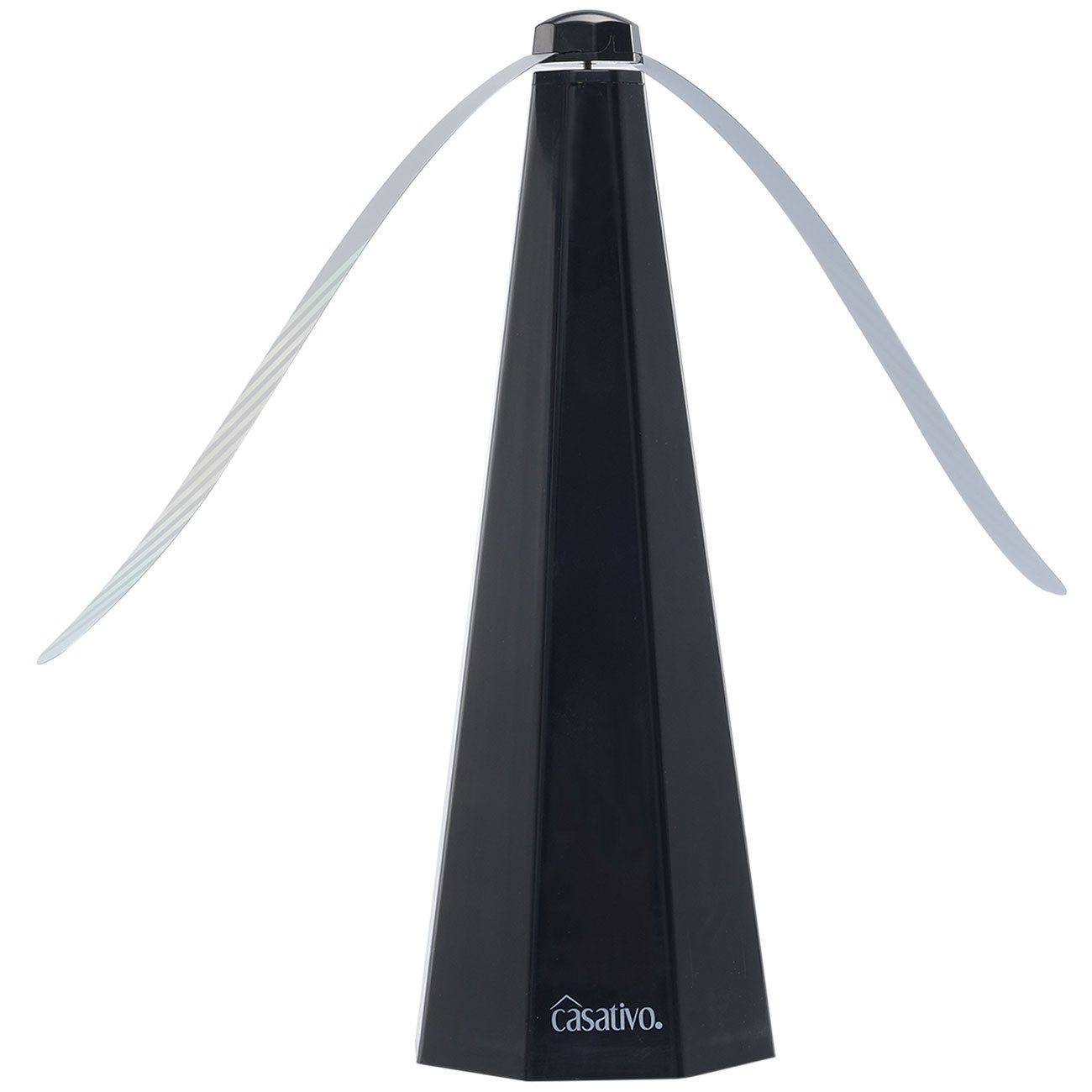 shop'n smile ideoon Fliegenwedler Mobiler 2-Flügel Insektenvertreiber Batterie & USB Fliegenabwehr, 1-tlg., Wirkungsbereich: 360 Grad, effektive Insektenabwehr durch Luftbewegung