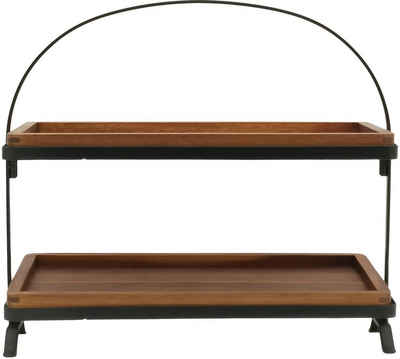 Timbers Etagere »Edisto«, Holz, Metall, (3-tlg), Tisch Tablett