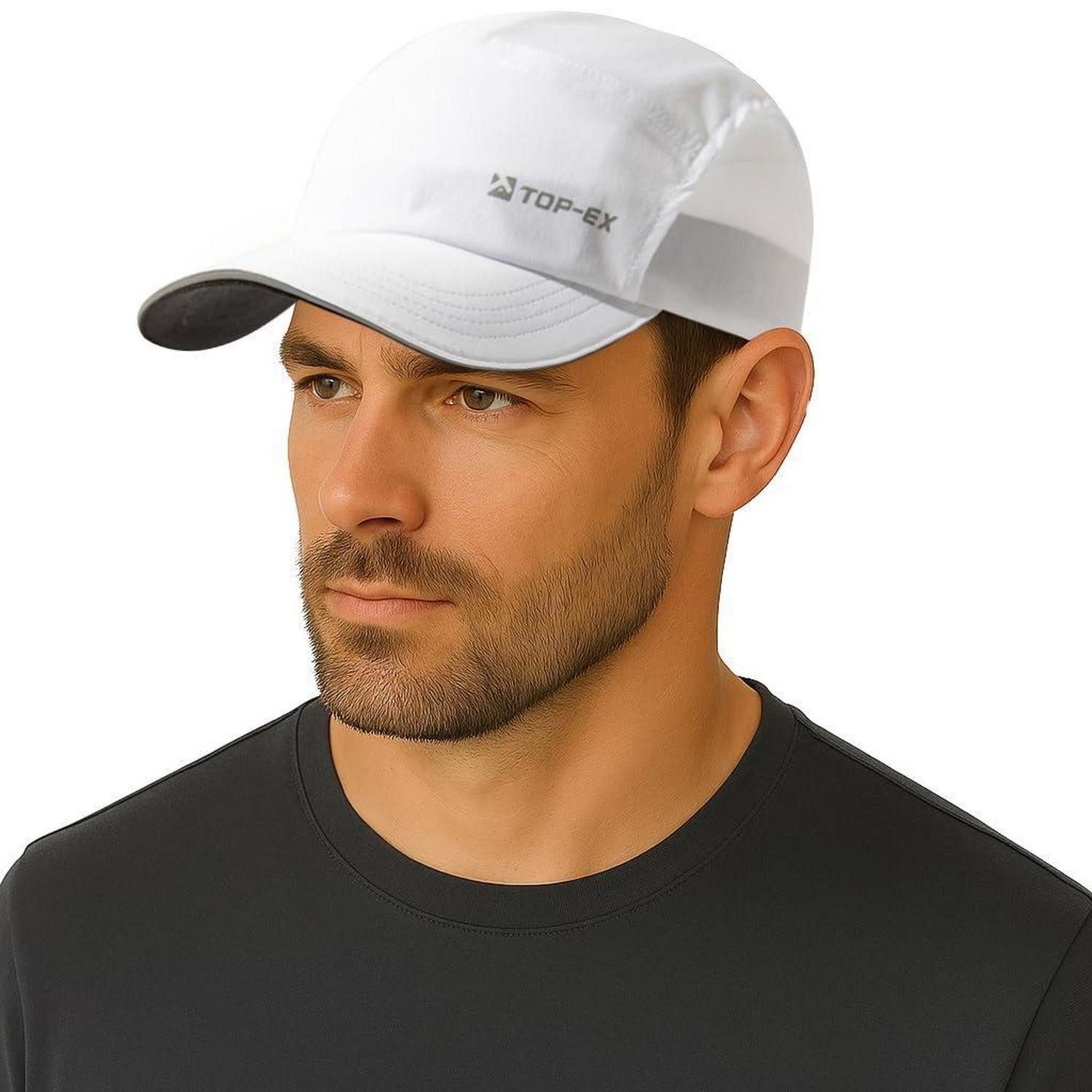 Baseball Cap Basecap Herren Damen Mesh Sonnenhut Laufkappe 95550-Weiß M-L