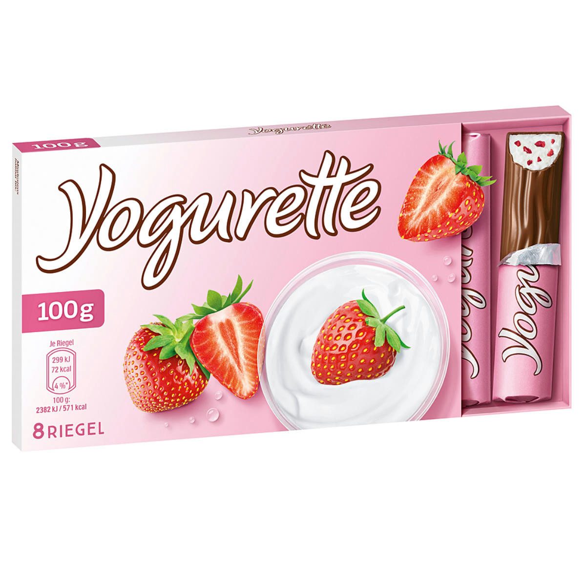 Yogorette Schokolade, Yogurette Erdbeere Vollmilchschokolade mit Erdbeercreme 100g