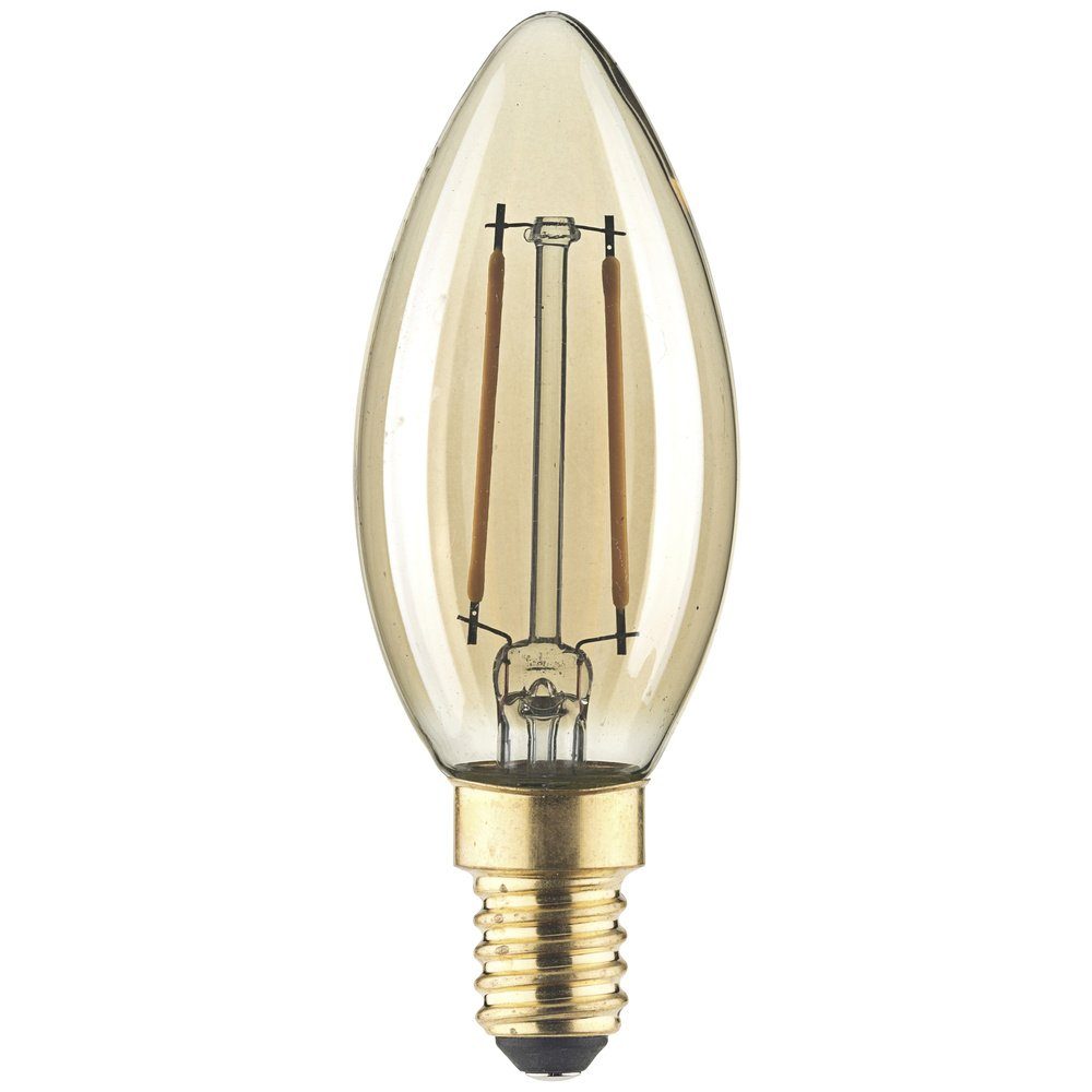 LightMe LED-Leuchtmittel LightMe LM85051 LED E14 Kerzenform 2.5 W Bernstein (x L) 35 mm x 97
