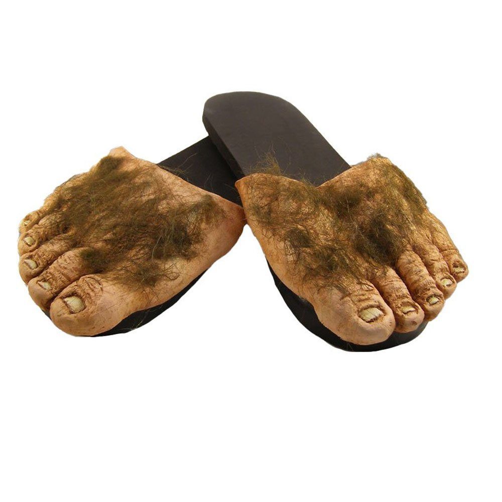 Billy Bob Kostüm Urmensch Füße, Stark behaarte Füße, die Du wie Sandalen tr günstig online kaufen