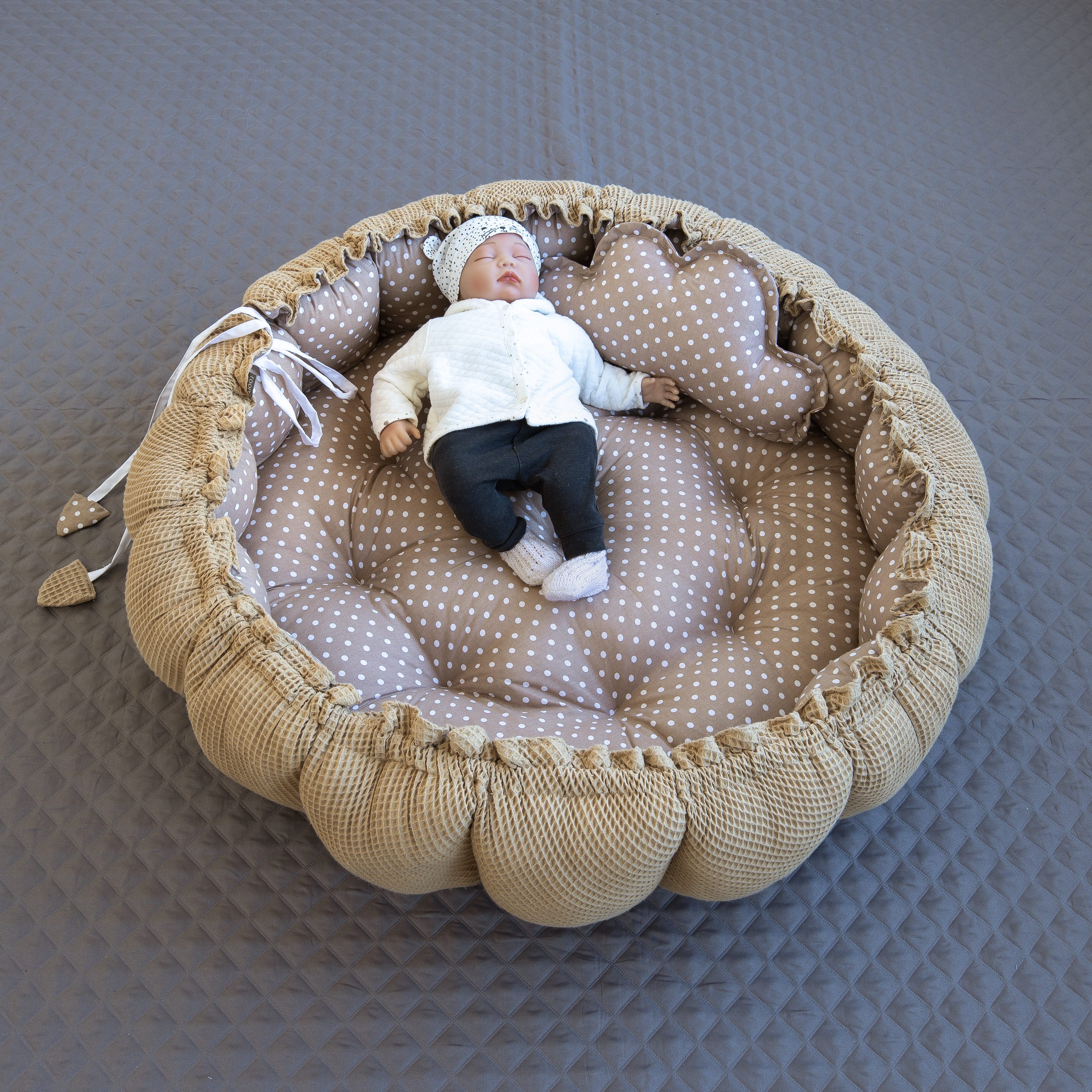 Loolay Baby-Reisebett Zweiseitig ENGELSNEST XXL Premium WAFFELPIQUE + Decke günstig online kaufen