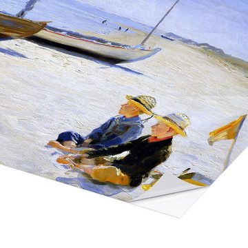 Posterlounge Wandfolie Peder Severin Krøyer, Jungen am Strand von Skagen, Wohnzimmer Maritim Malerei