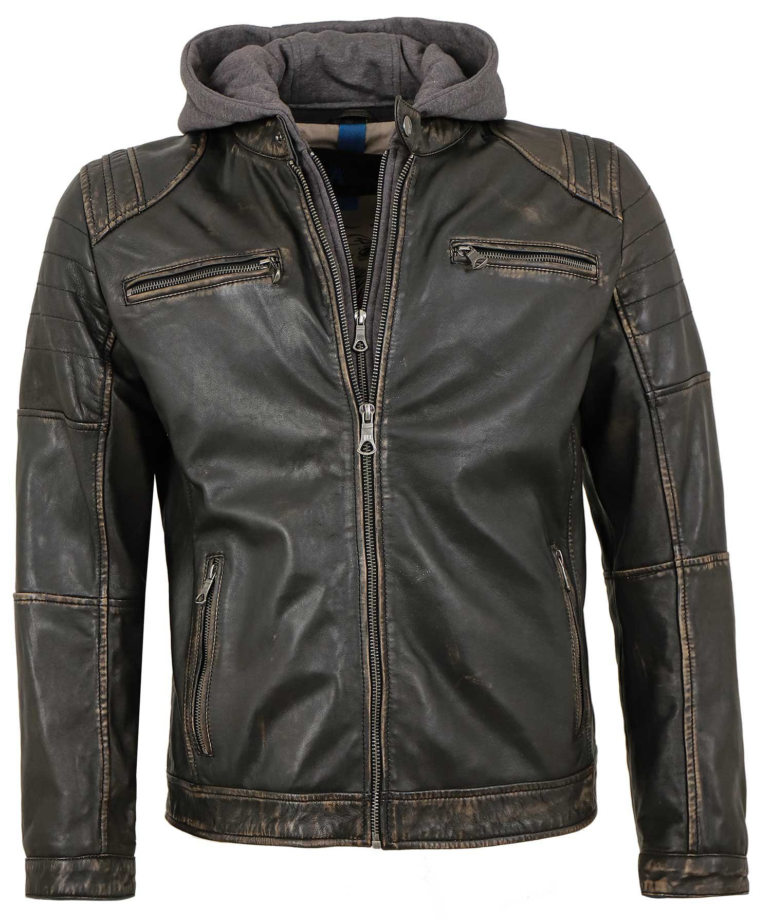 JACK HANTER Lederjacke Bikerjacke / Bikerstyle