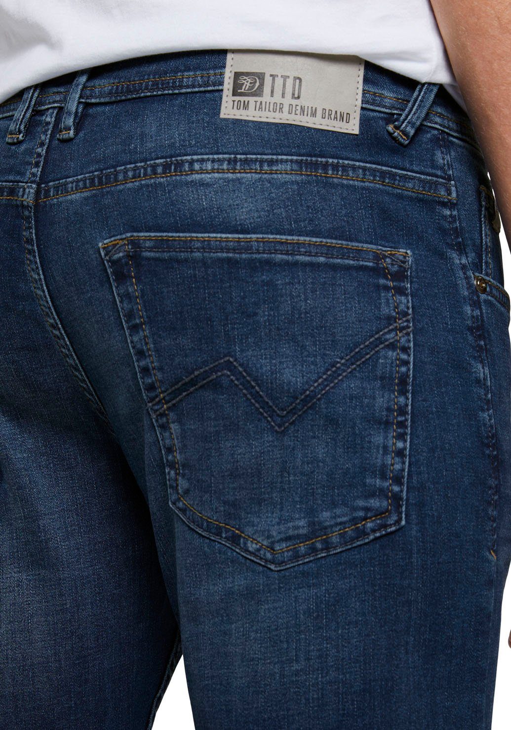 stone TAILOR Denim mid blue TOM PIERS 5-Pocket-Jeans