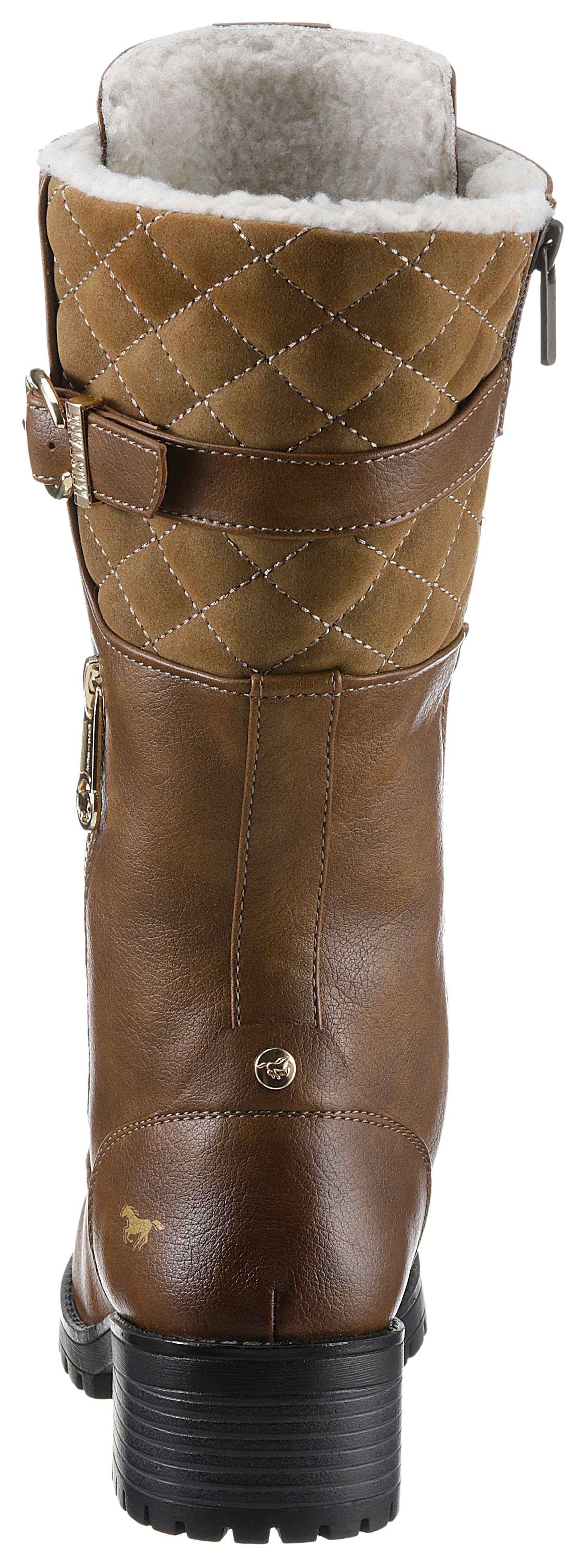 Mustang Shoes Winterstiefel mit goldfarbenen Akzenten günstig online kaufen