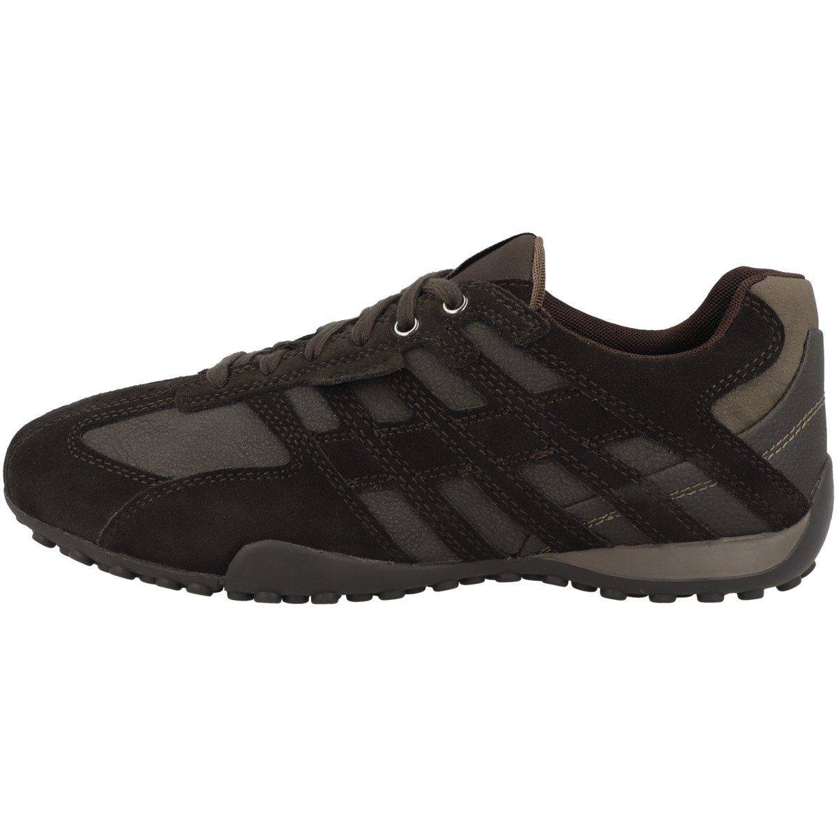 Geox U K Herren Sneaker Snake Ferse dunkelbraun Verstärkte