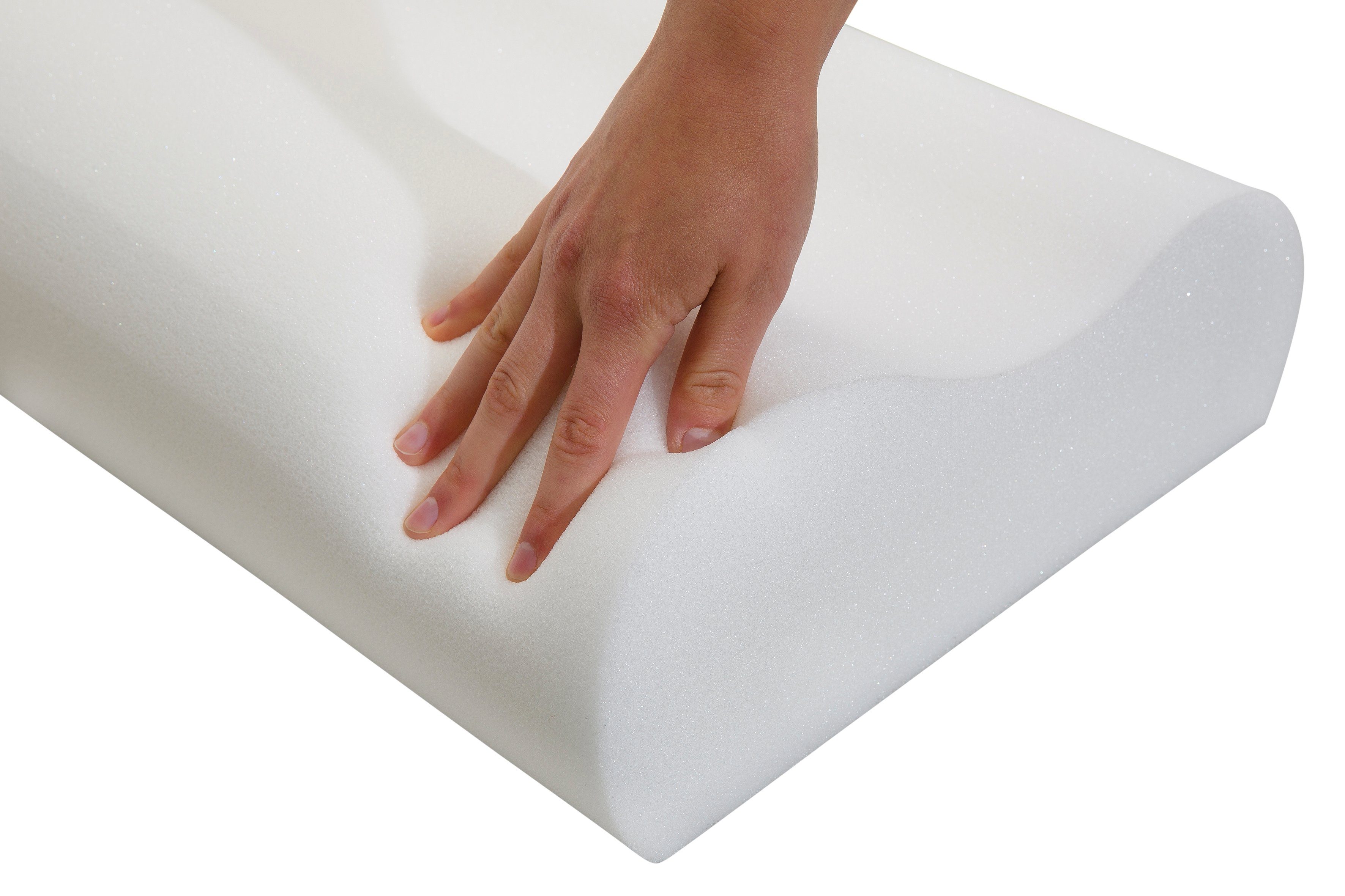 Jekatex Nackenstützkissen Lily, Kissen ergonomisch geformt & druckentlastend, Füllung: Viscoschaum, Bezug: Polyester, Seitenschläfer, Rückenschläfer, Kopfkissen – Bild 5 von 5