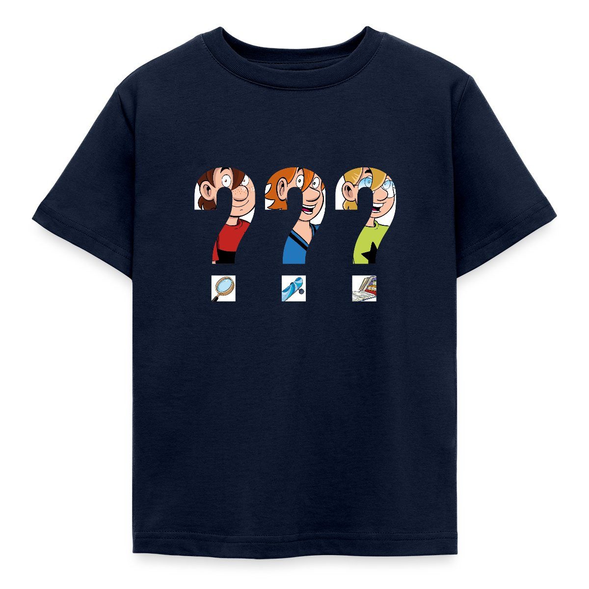 T-Shirt Die Drei Fragezeichen Kids Silhouetten Kinder T-Shirt