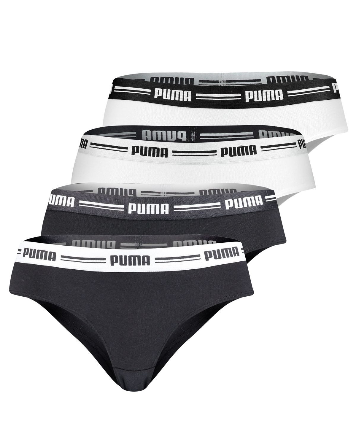 PUMA BODYWEAR Slip Soft Cotton Modal (Set) Webgummibund. Logo, 4er Pack