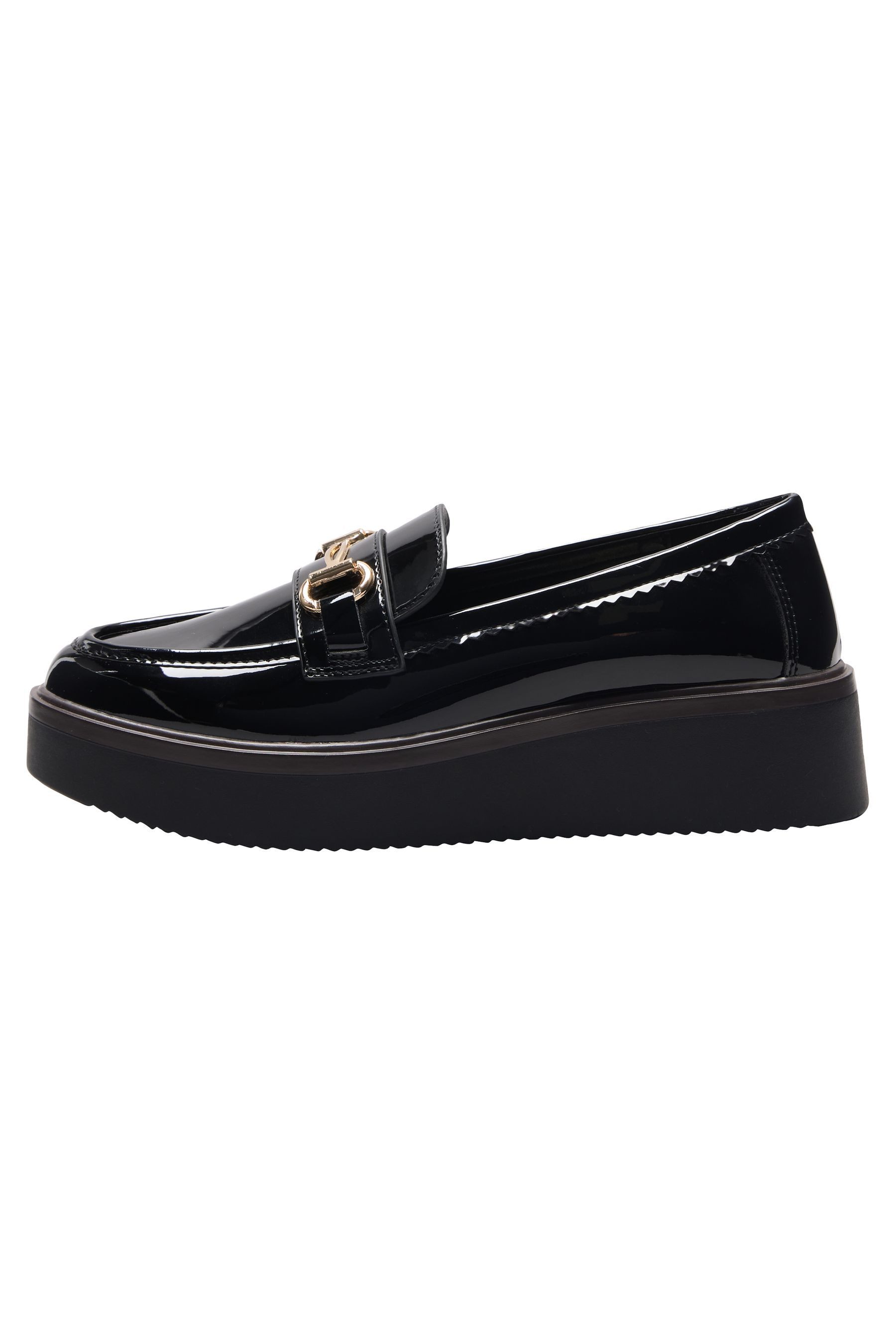 LIPSY Schlupf-Lackloafer, Plateau, Keilabsatz und Trense Keilpumps