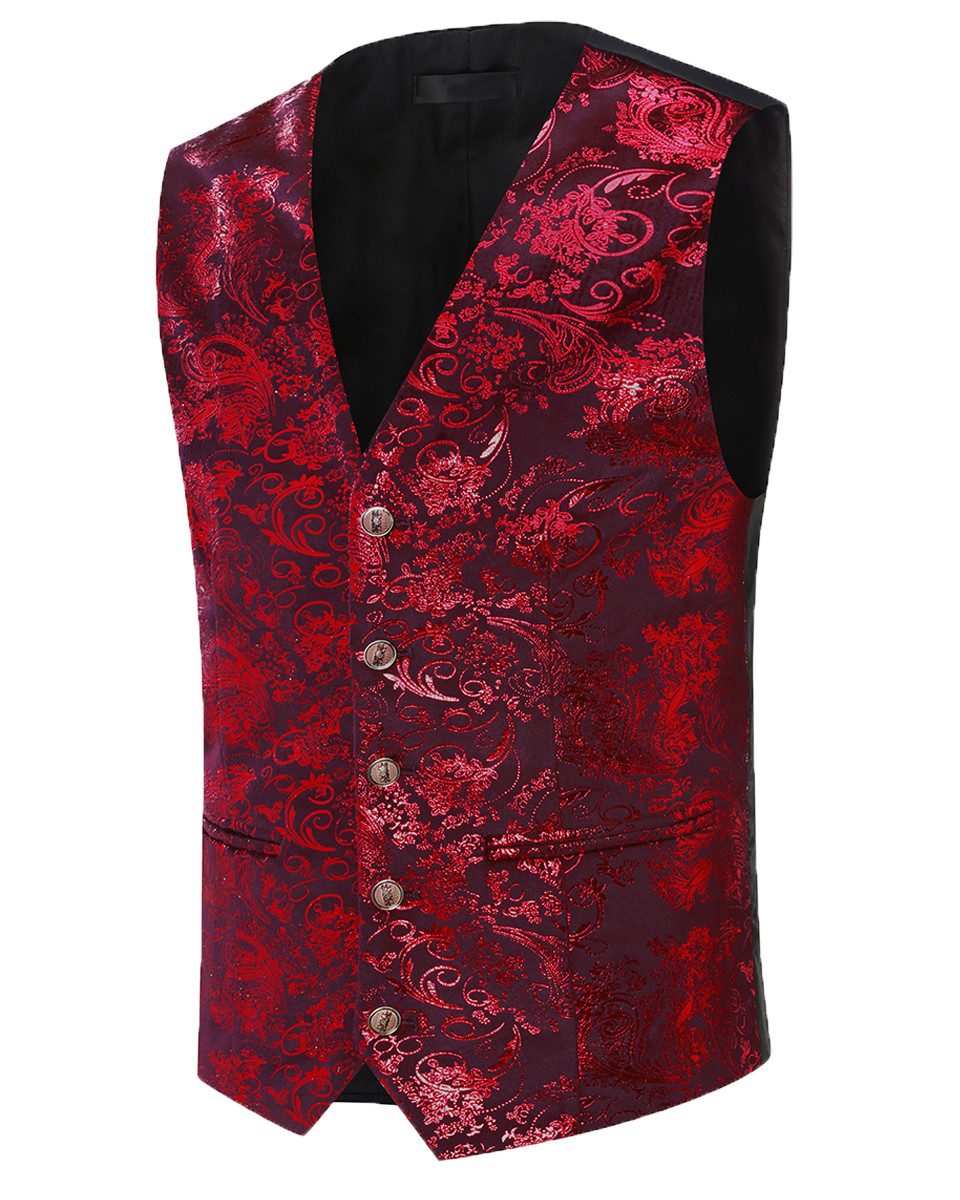 Allthemen Anzugweste Elegante Jacquard Anzugweste für Hochzeit und Party günstig online kaufen