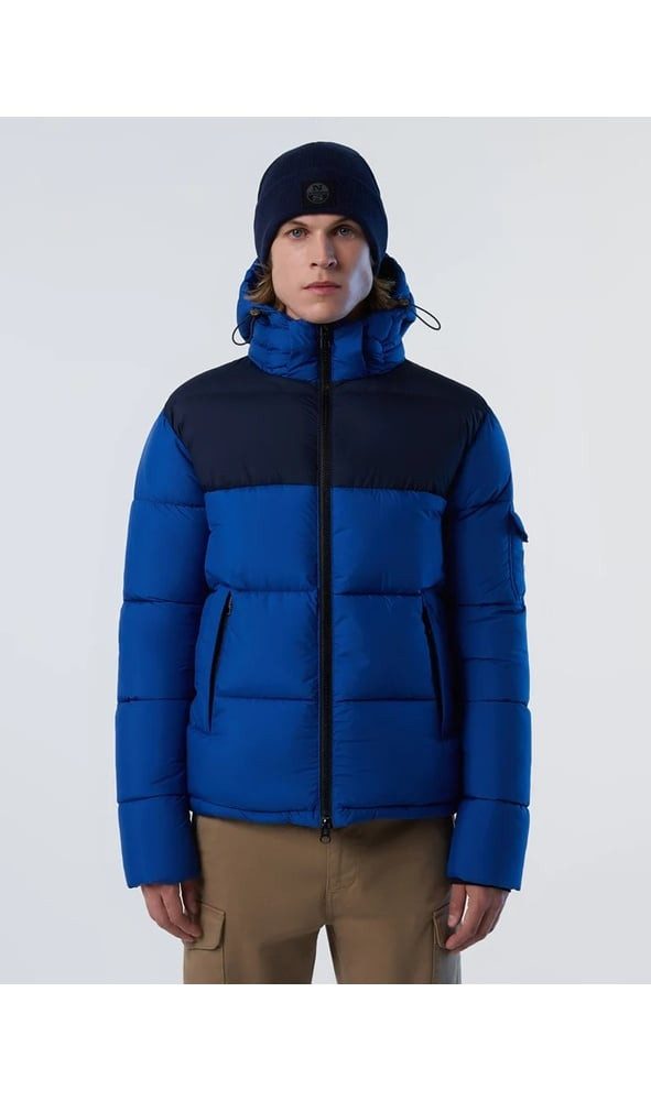 North Sails Winterjacke Beam Puffer Jacket (wasserdicht, wärmend dank Daunenfüllung) blau
