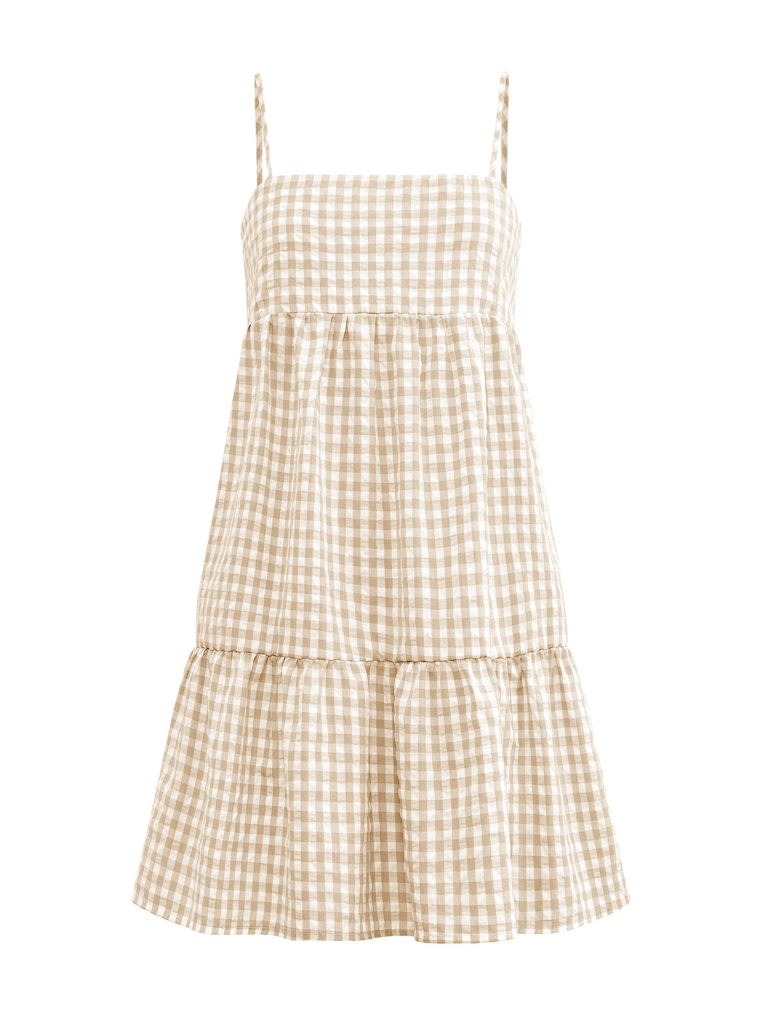 Imily Bela Minikleid Damen Karierte A-Linien Kleider (Packung, 1-tlg., 1per-Pack) mit Rüschensaum