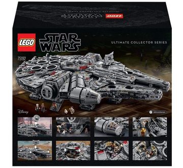 LEGO® Konstruktionsspielsteine Star Wars Raumschiff 75192 Millennium Falcon, (Set, 7541 St), Falke, Bauset