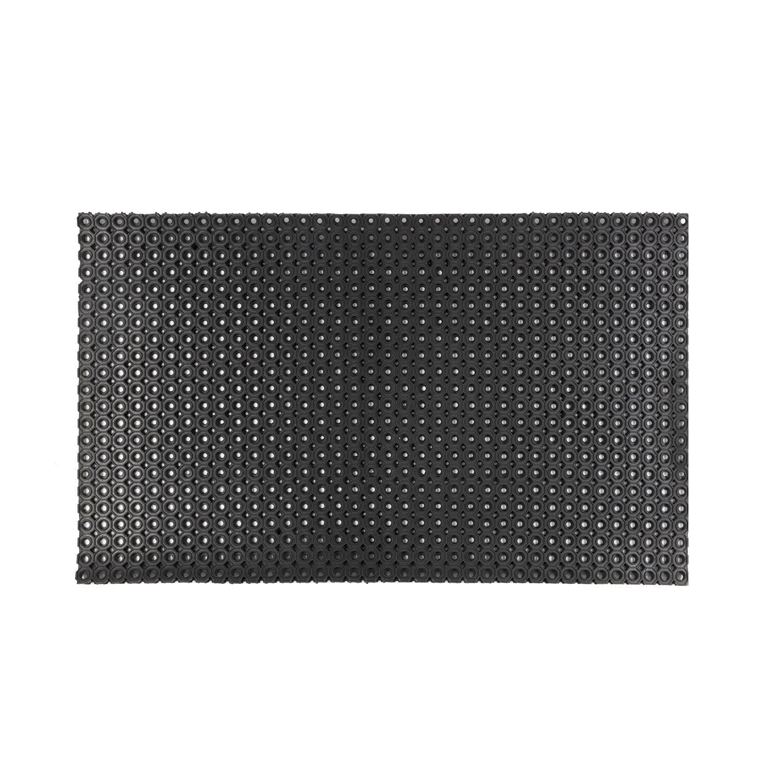 Fußmatte Schwerlast-Ringgummimatte, 2 Größen, Karat, rechteckig, Höhe: 13 mm, Kleine Öffnungen