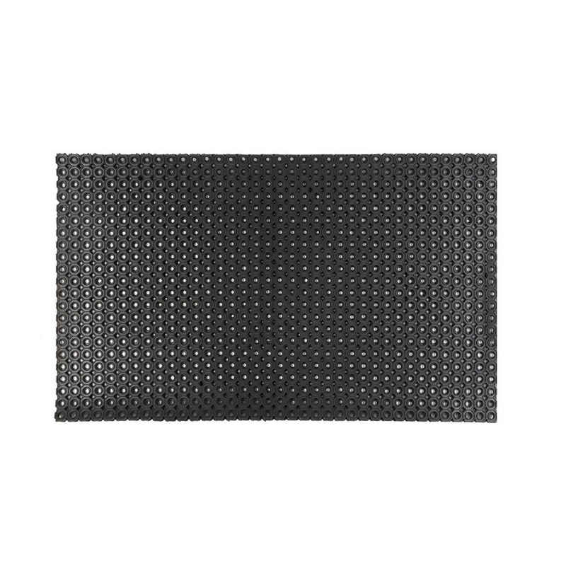 Fußmatte Schwerlast-Ringgummimatte, 2 Größen, Karat, rechteckig, Höhe: 13 mm, Kleine Öffnungen