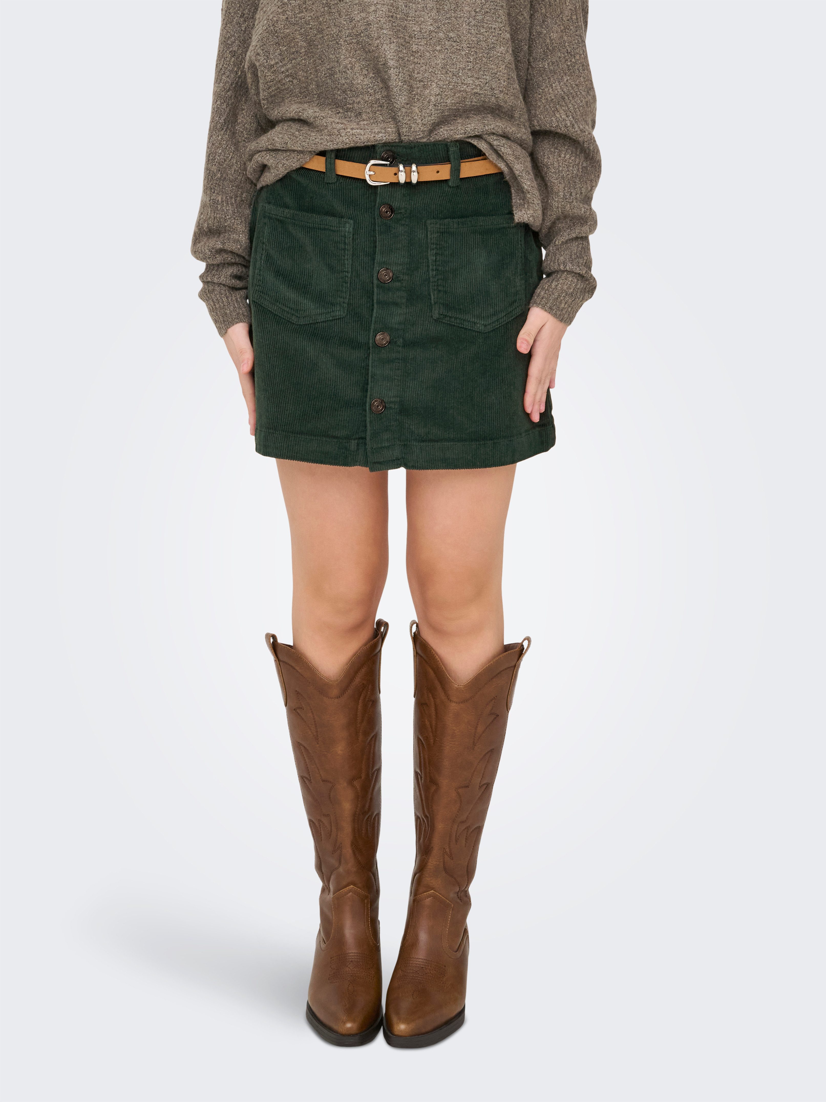 ONLY Cordrock ONLAMAZING HW CORD SKIRT Baumwollmischung