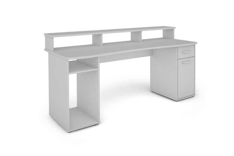 Homexperts Schreibtisch FORTUNE *, Spezielle Aufsatzmaße: 1800x237mm Tischplatte zu Aufsatzabstand: 155mm