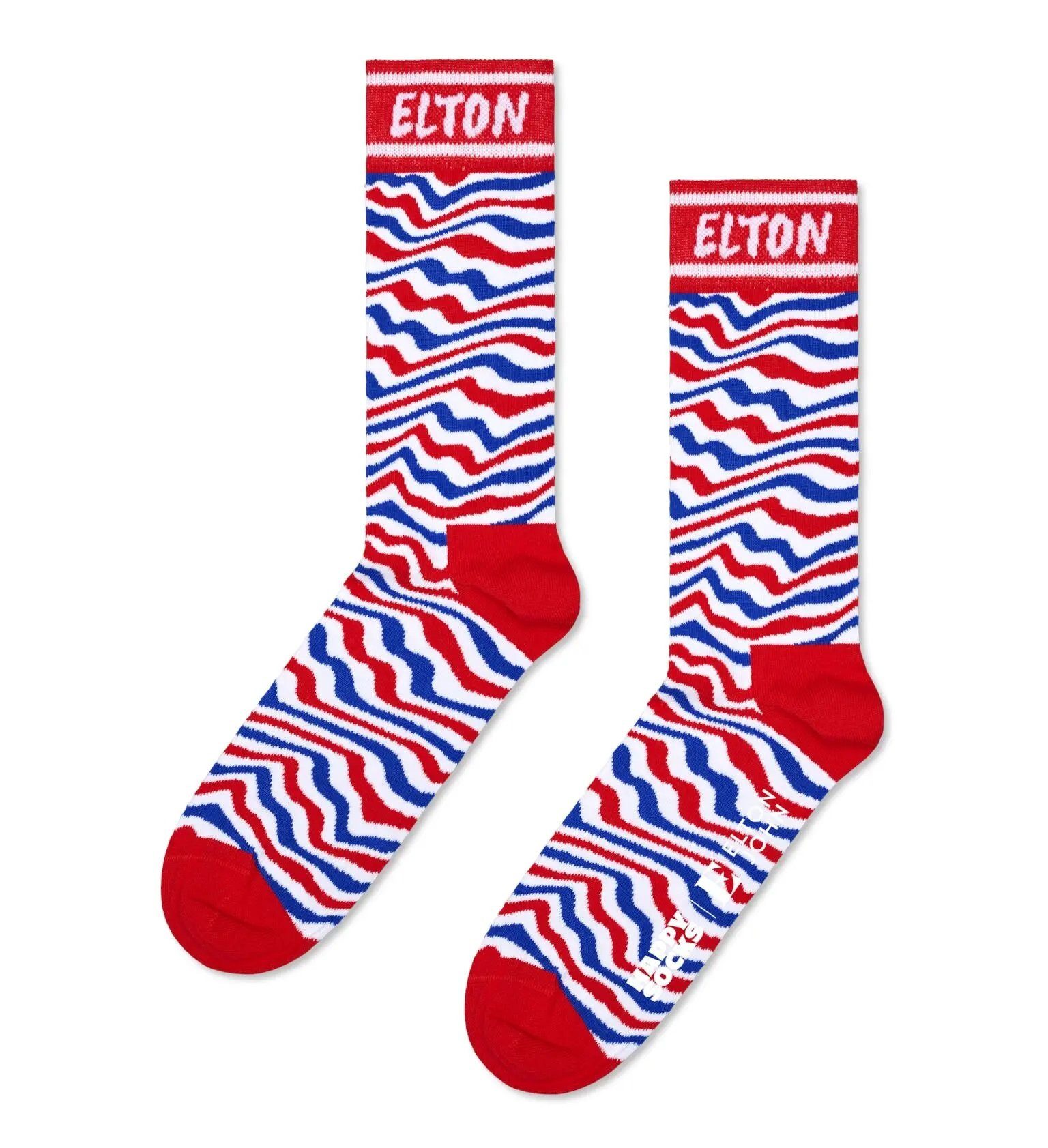 Happy Socks Socken Tagessocke Crew Elton John Striped rot - 1 Paar günstig online kaufen