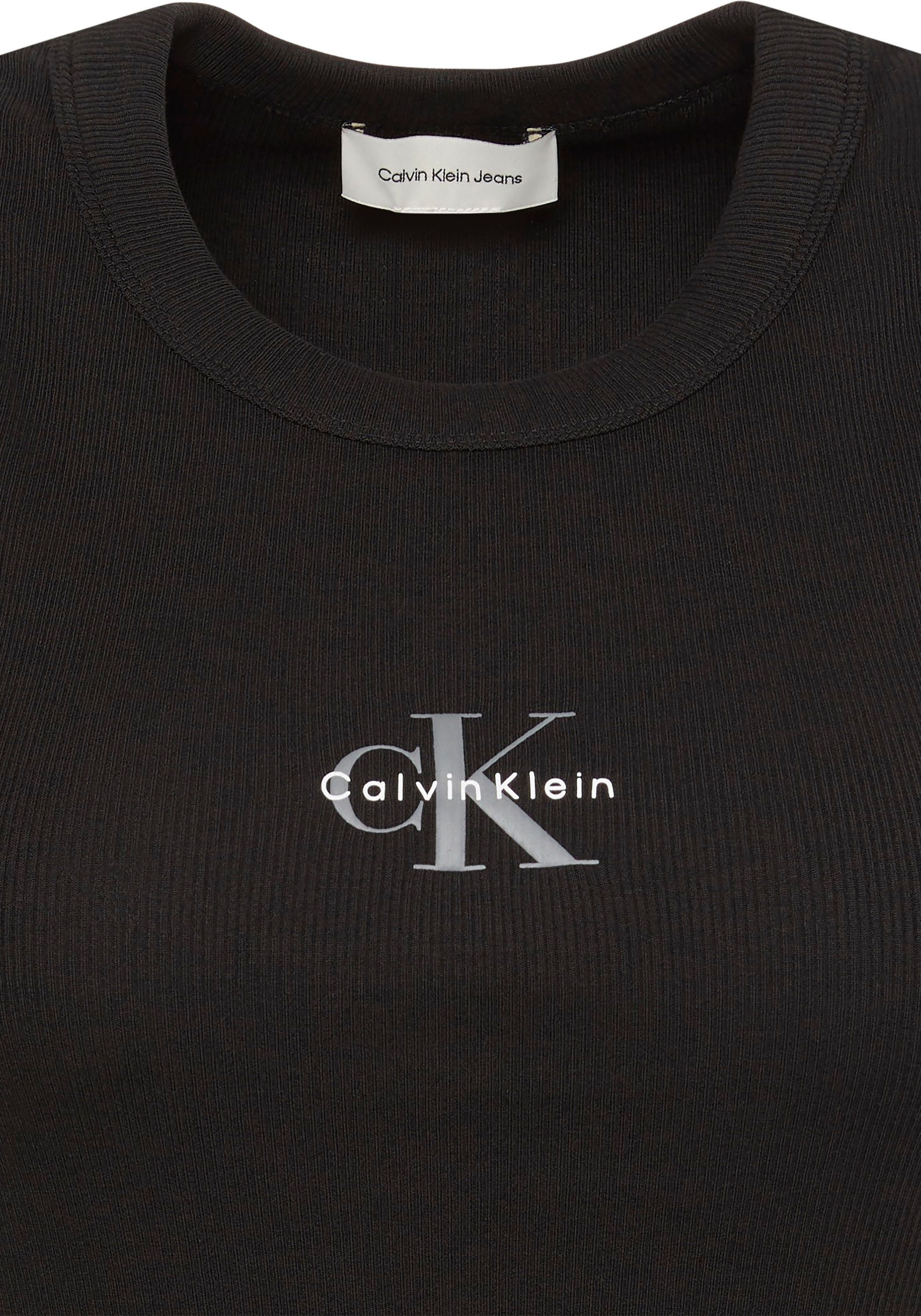 Calvin Klein Jeans Tanktop MONOGRAM RIB TANK Figurbetonte Passform mit Rundhalsausschnitt