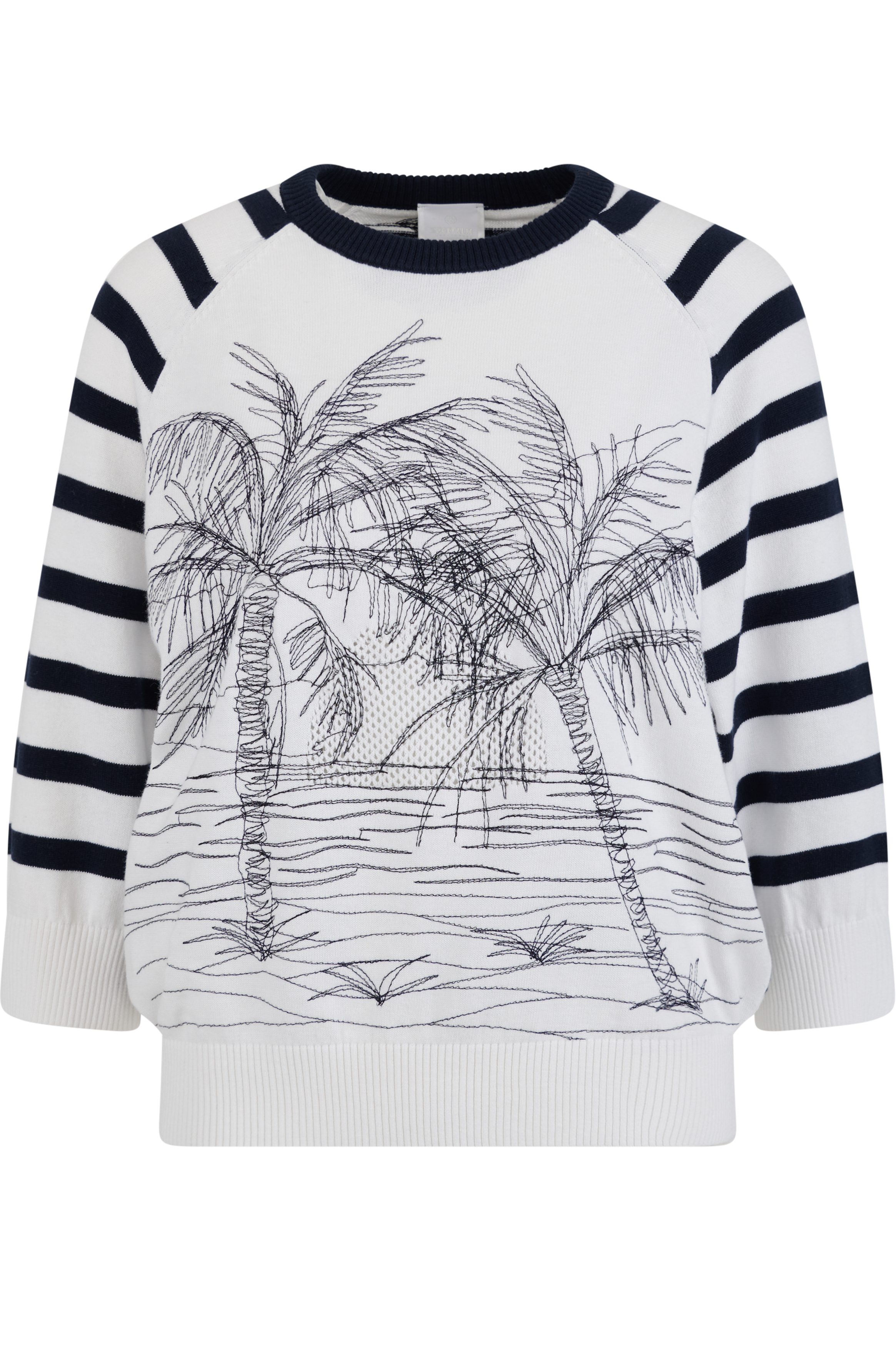 Sportalm Kitzbühel Rundhalspullover Regular fit mit Palmenprint günstig online kaufen