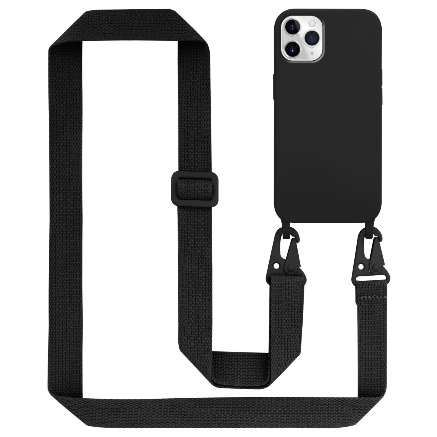 Cadorabo Handyhülle für iPhone 11 PRO Kette Apple iPhone 11 PRO, TPU Silikon Handy Schutzhülle - Hülle - Liquid Style - mit Handykette