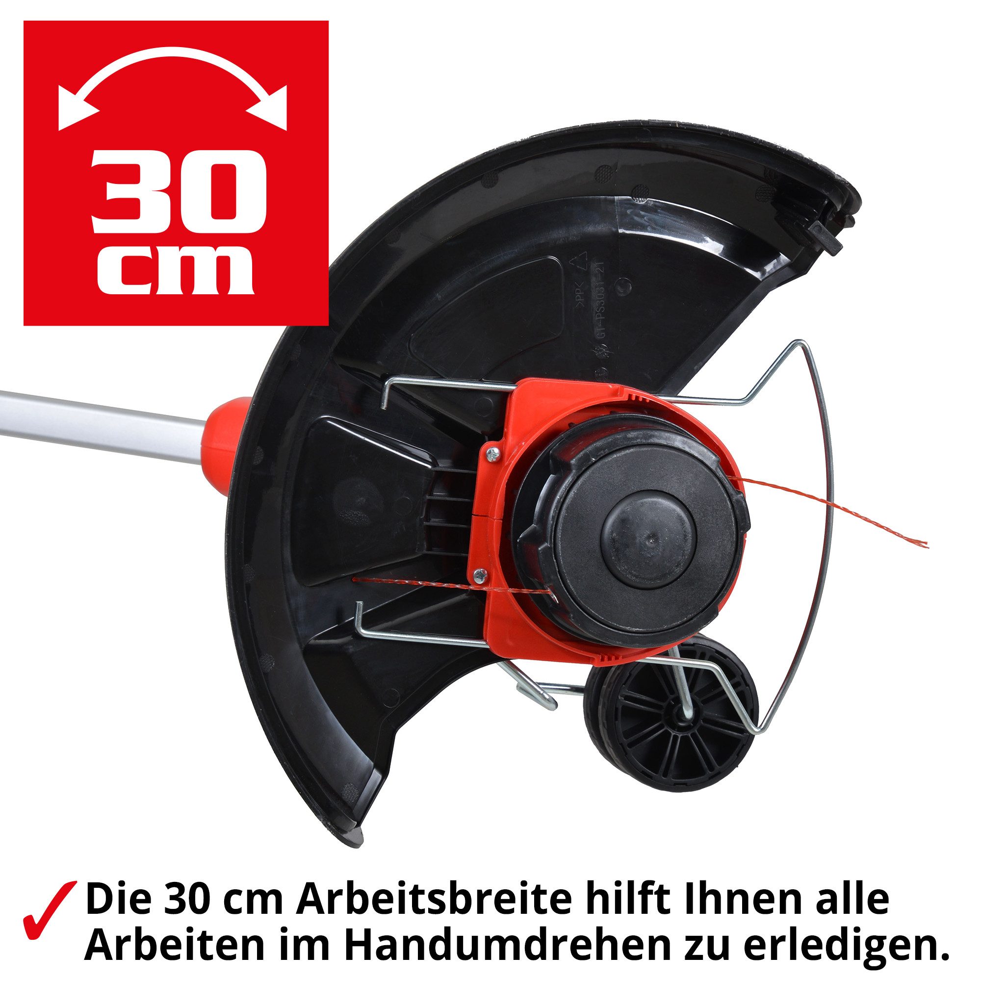 Hecht Elektro-Rasentrimmer 630 mit Teleskopgriff, 30 cm Arbeitsbreite Faden, 600W, schwenkbarer Motorkopf