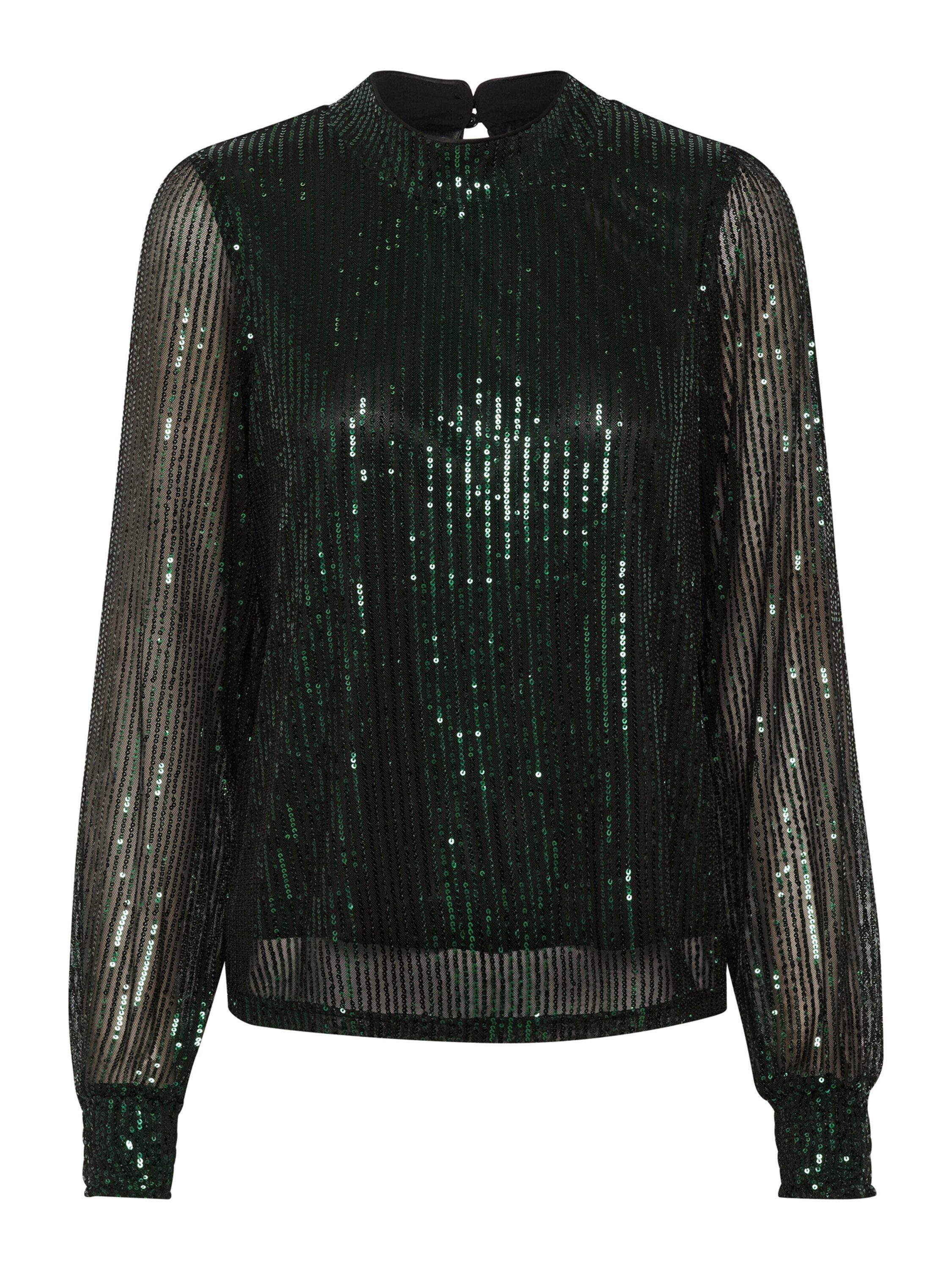 KAFFE Langarmbluse Bolette (1-tlg) Pailletten