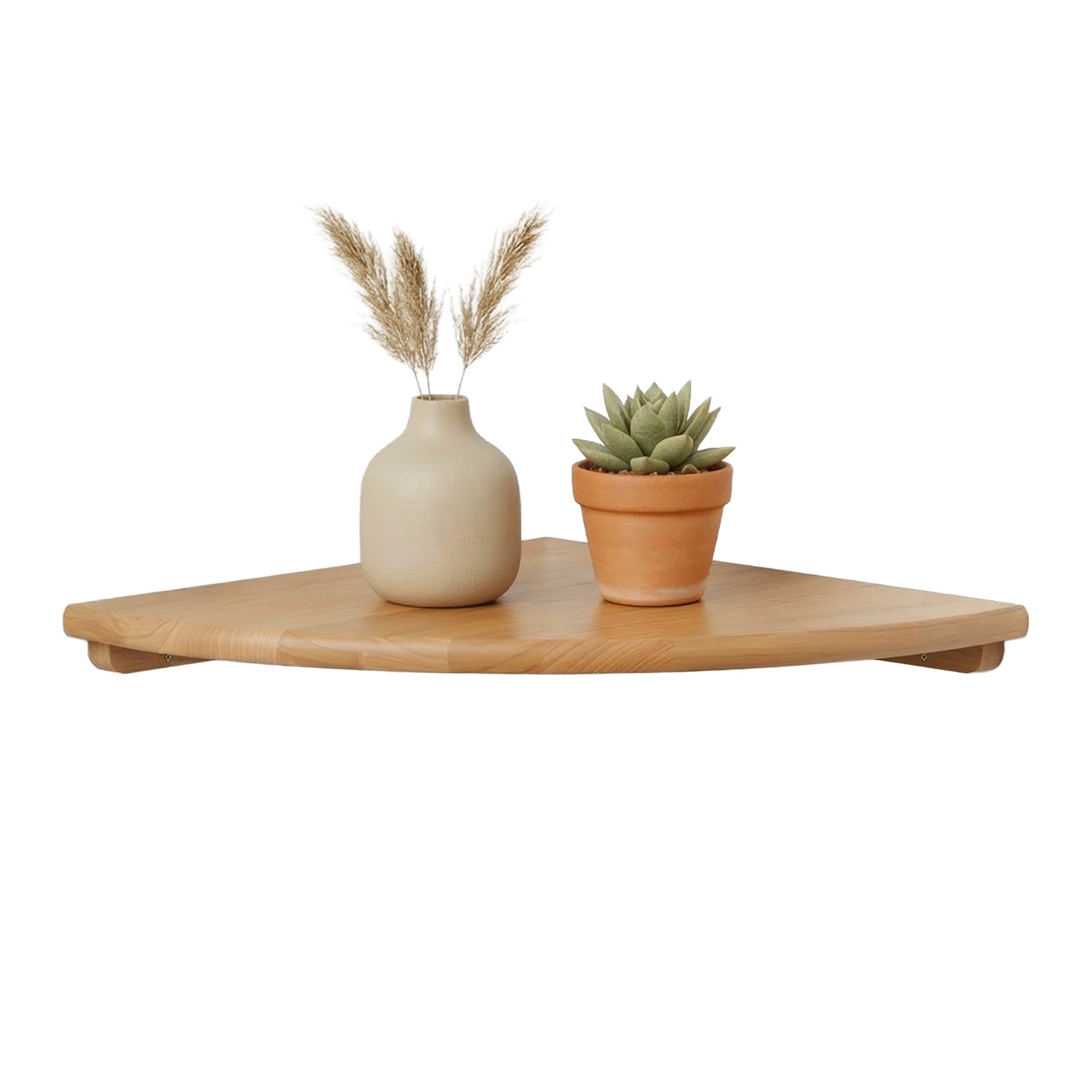 relaxdays Eckregal Wand Walnussholz, 1-tlg., natur, 18 cm
