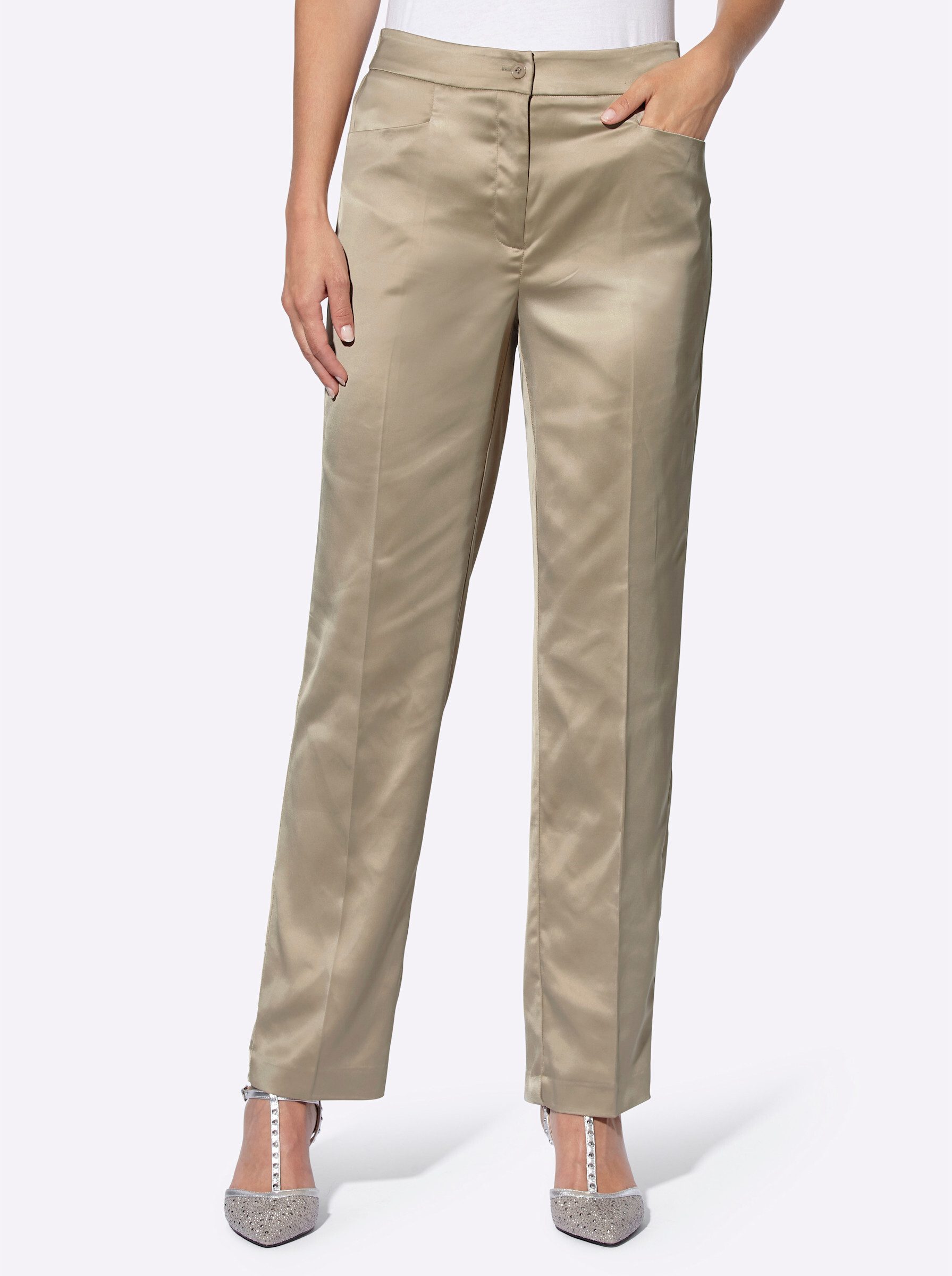 heine Jerseyhose Bügelfaltenhose Innenbeinlänge ca. 74 günstig online kaufen