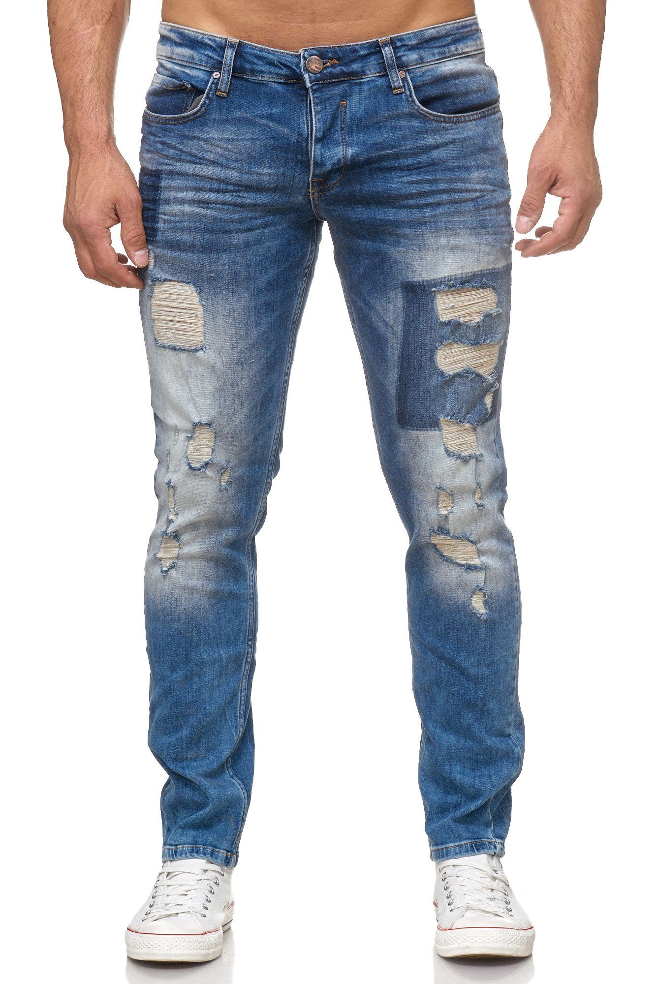 Herren Jeans Tazzio Straight-Jeans 17507 im Destroyed-Look