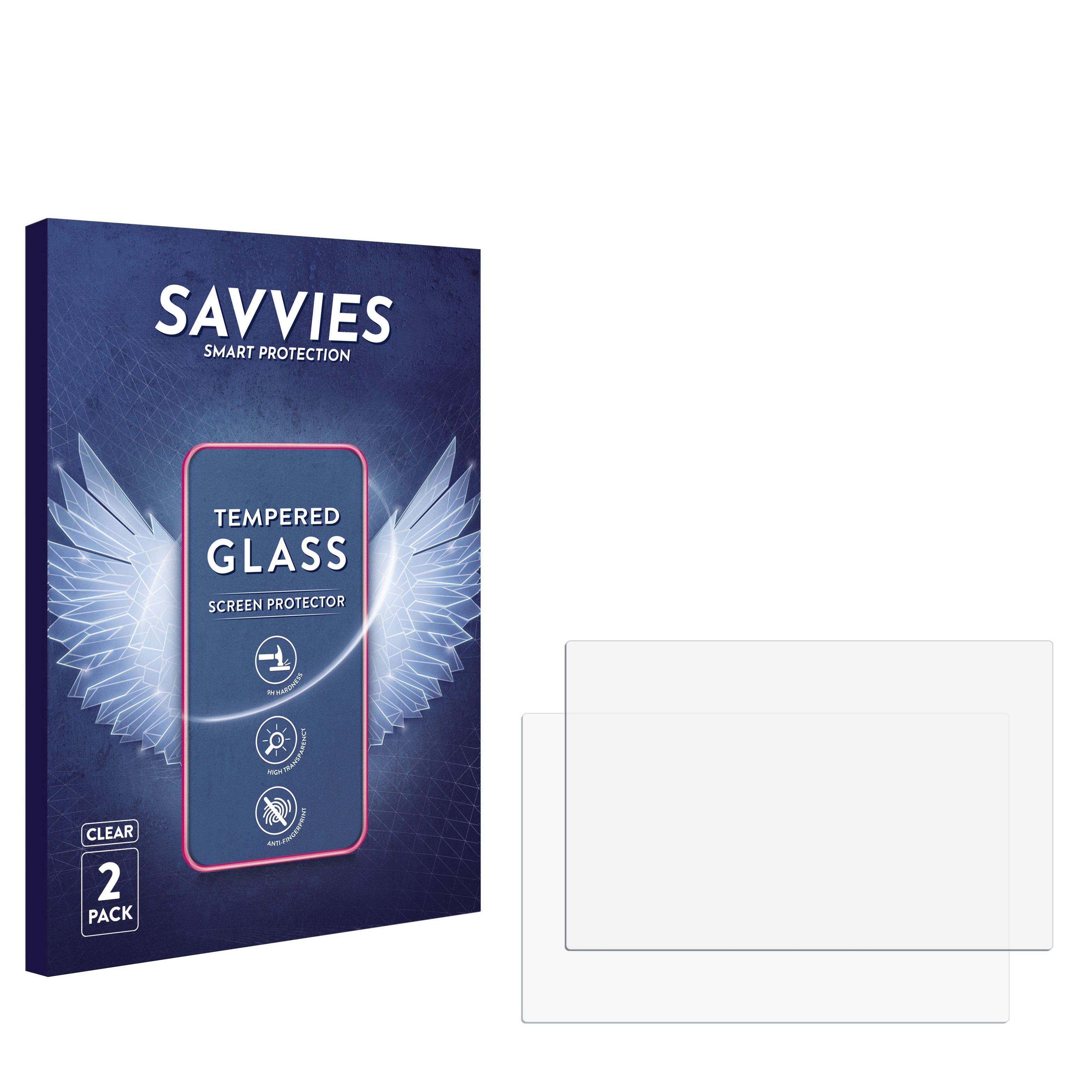 Savvies Displayschutzglas Schutzglas für ASUS ROG Ally X (2024), 2 Stück, Displayschutz 9H Glas Klar Transparent