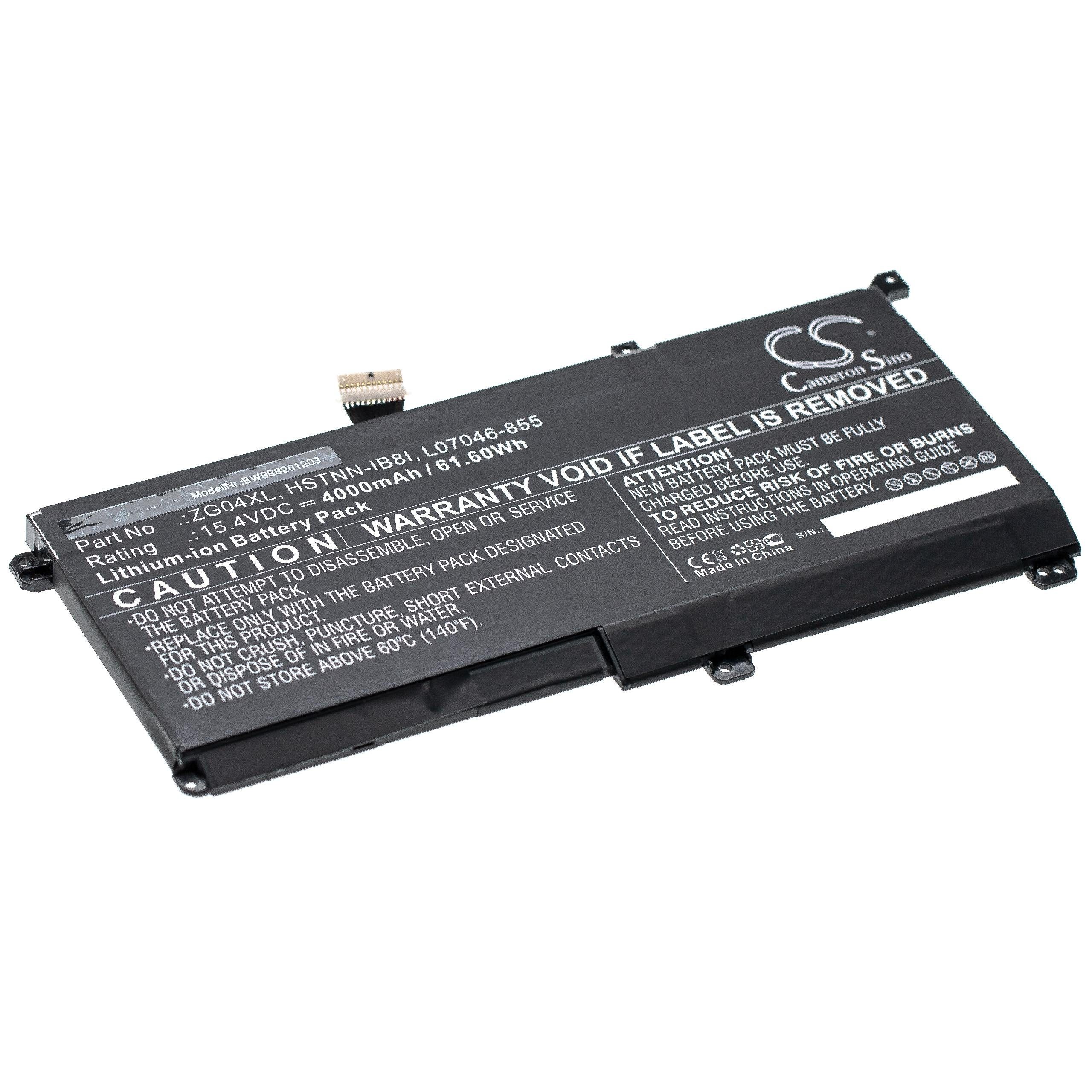 vhbw Ersatz für HP HSTNN-IB8I, L07046-855, L07352-1C1, ZG04XL für Notebook / Notebook / Netbook Notebook (4000mAh, 15,4V, Li-Ion) Laptop-Akku 4000 mAh