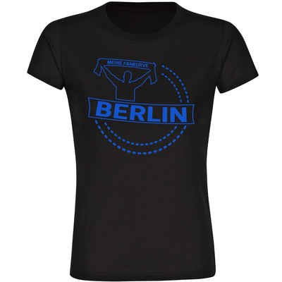 multifanshop T-Shirt Damen Berlin blau - Meine Fankurve - Frauen