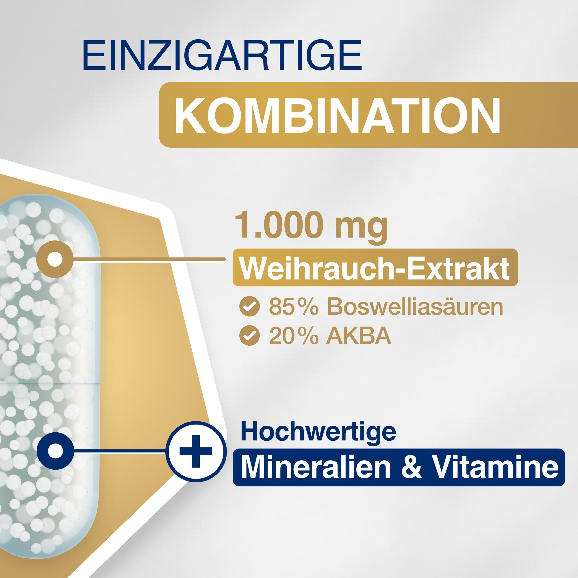GELENCIUM® Weihrauch Plus hochdosiert mit Vitamin C KAP, Mit Vitamin C, Vitamin D & Mangan für gesunde Gelenke, Knorpel & Knochen à 60 St., 60.5 g