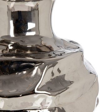 Bigbuy Dekovase Vase 27,5 x 27,5 x 56 cm Silber Aluminium