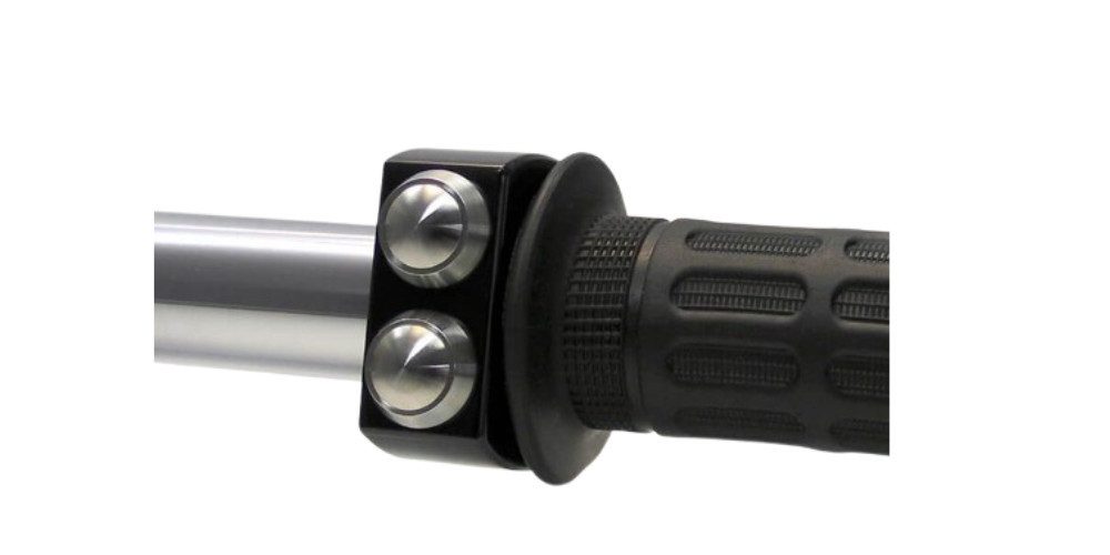 motogadget Auspuff-Flexrohr mo.Switch 2 Taster Armatur 22mm, schwarz/VA, robust