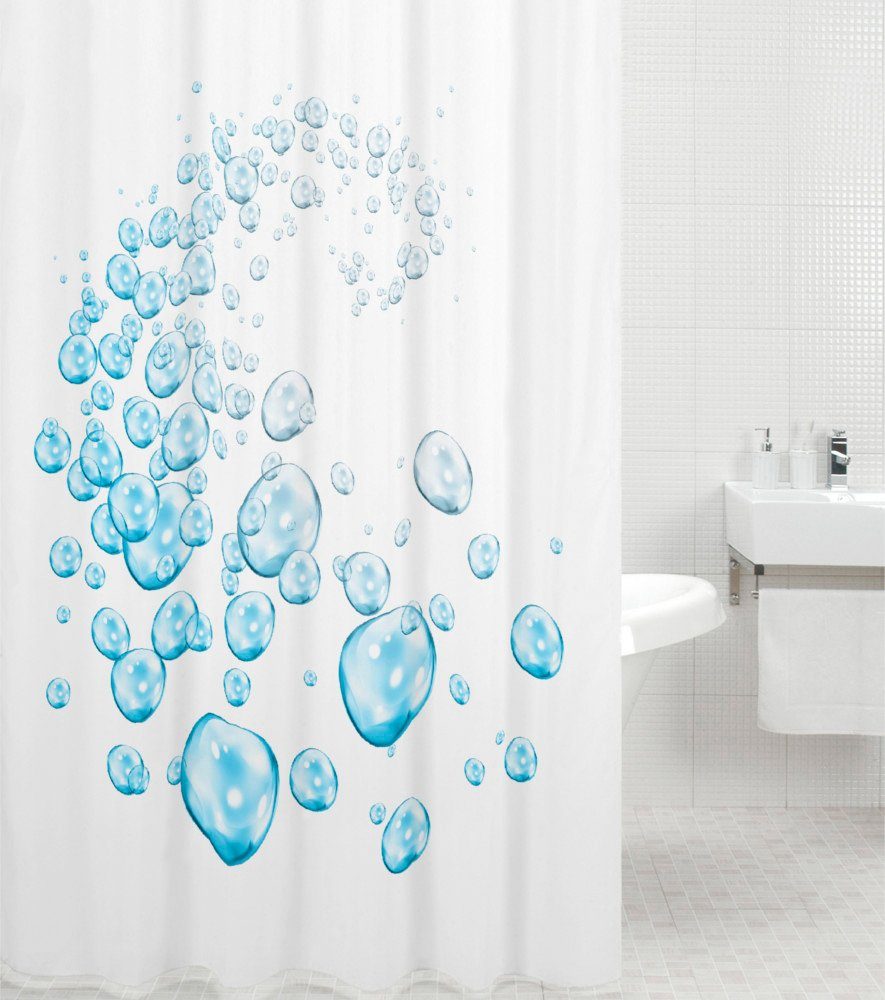 Sanilo Duschvorhang Wasserblasen 180 x 200 cm, 100% wasserdicht,  Anti-Schimmel-Effekt, hochwertige Qualität
