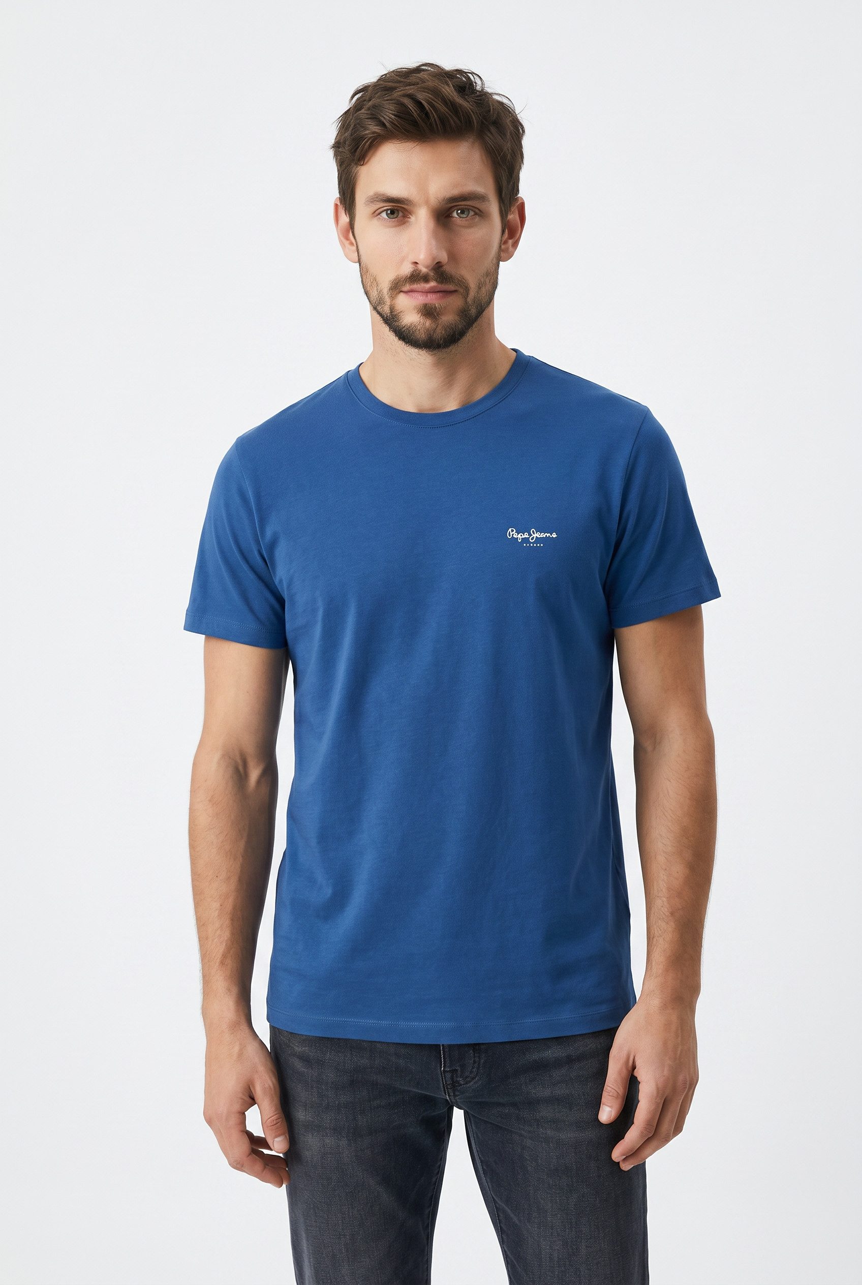 Pepe Jeans T-Shirt ORIGINAL BASIC 3N Rundhals mit kleinem Logodruck