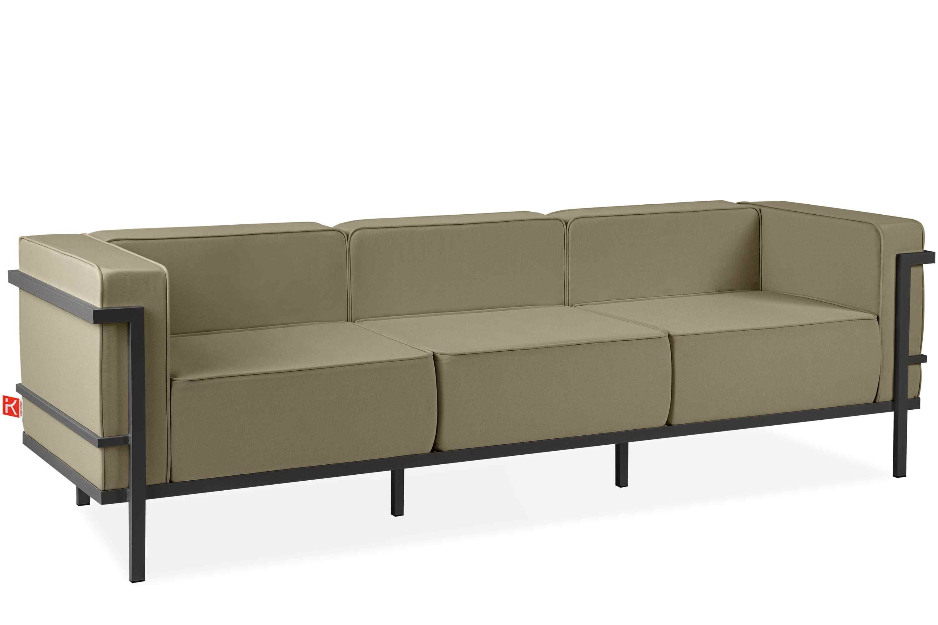 KONSIMO® Loungesofa TRIGLO Sofa 3-Personen, Stahlrahmen, handgefertigt, Superrobuste Bezugsstoffe, hergestellt in der EU, Gewicht: 45 kg