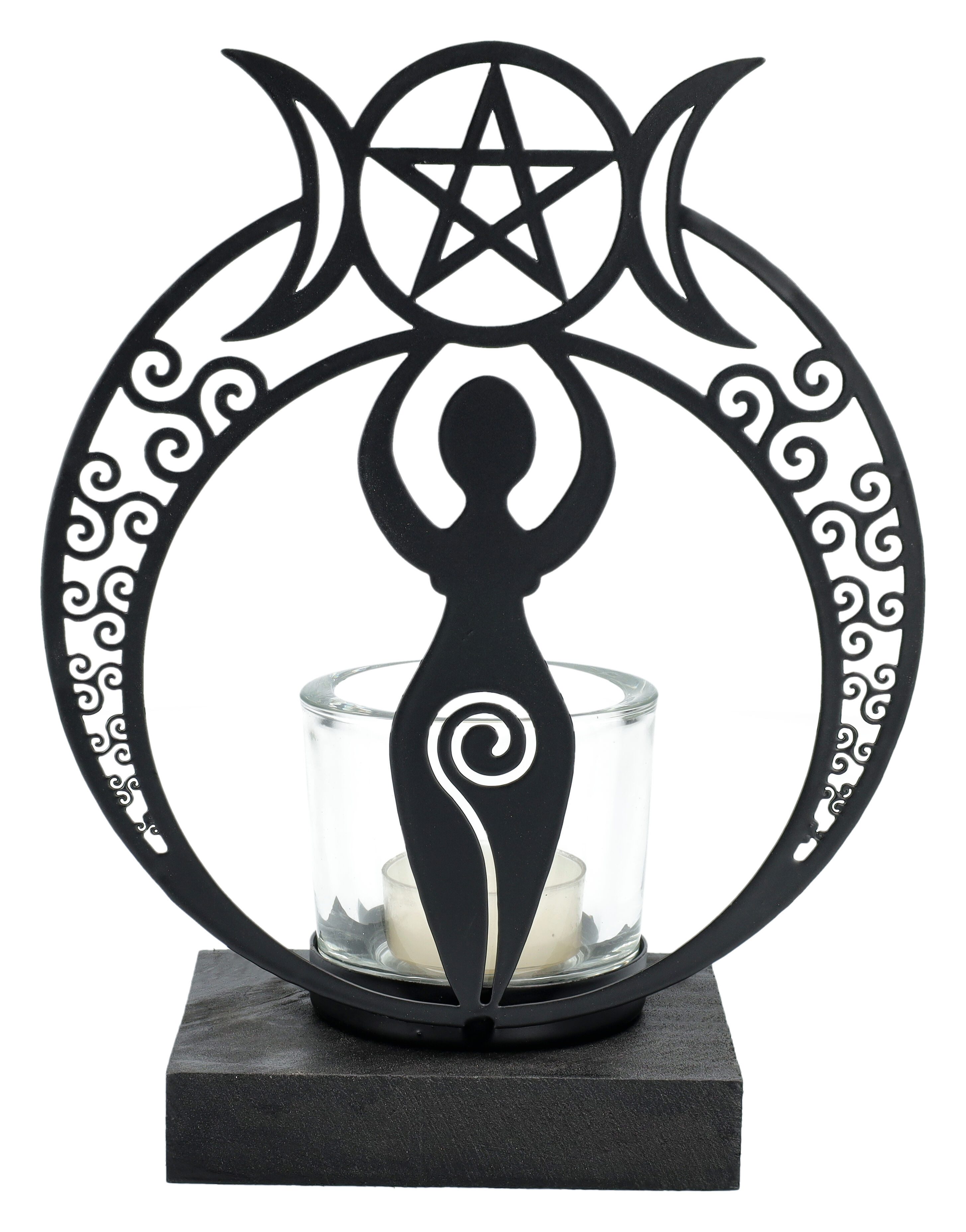 Figuren Shop GmbH Teelichthalter Teelichthalter Gothic - Göttin Danu - Alchemy England - Dekoration