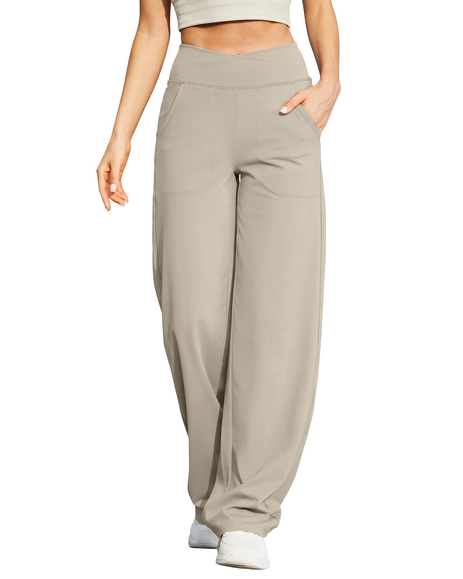 G4Free Jogginghose Damen Weite Hose Yogahose Hohe Taille Jogginghose mit Ta günstig online kaufen